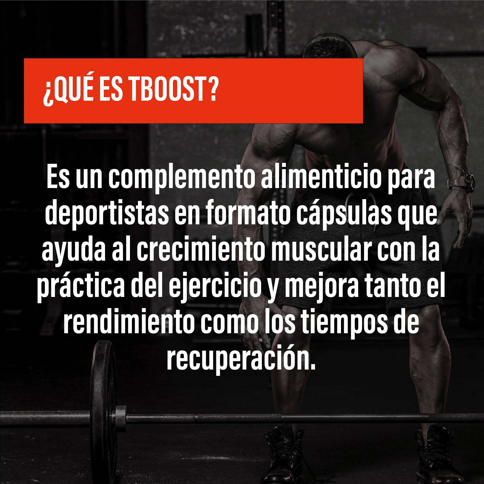 POWERGYM | Tboost 120 Cápsulas Potenciador muscular natural, mejora el crecimiento y recuperación muscular – Formula con tribulus terrestris, magnesio, zinc y vitamina B6
