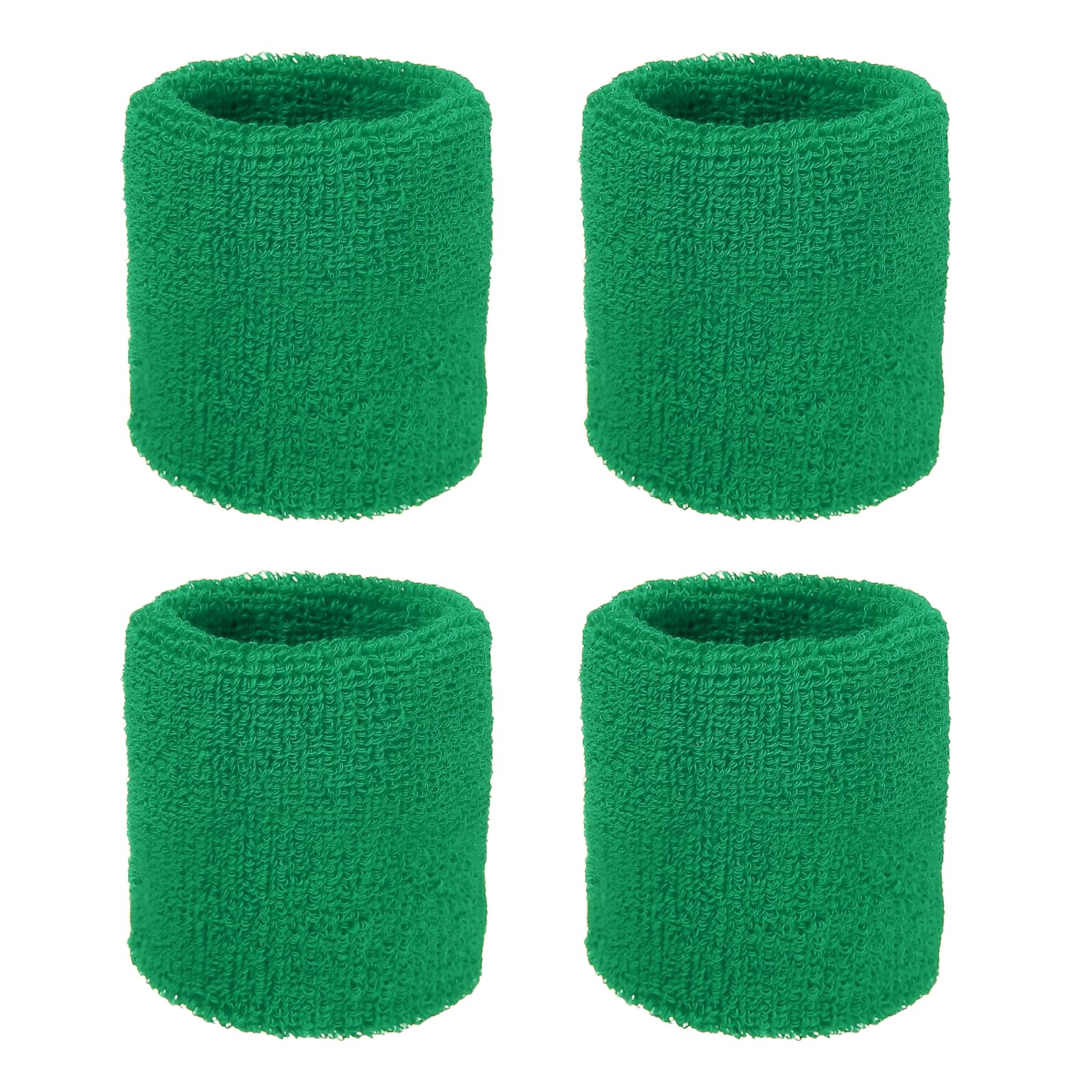 YELARXI Wristbands Sweatbands, Wrist Bands for Sweat Sports Wristbands 3x3 in & 4 Pack & Forest Green-Fitting for (Tennis/Basketball/Football/Running/Working Out/Men & Women)