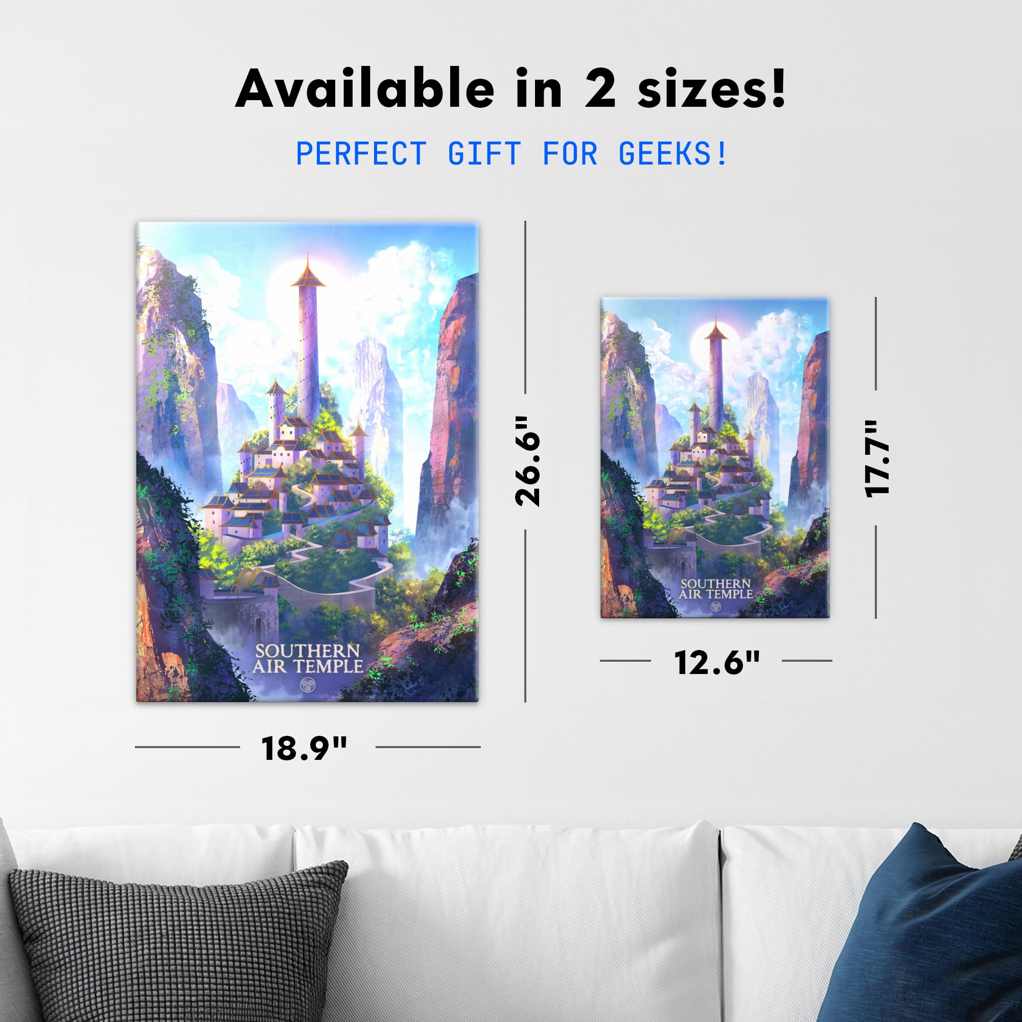 Displate Metall poster Avatar: The Last Airbender Air Temple Größe M