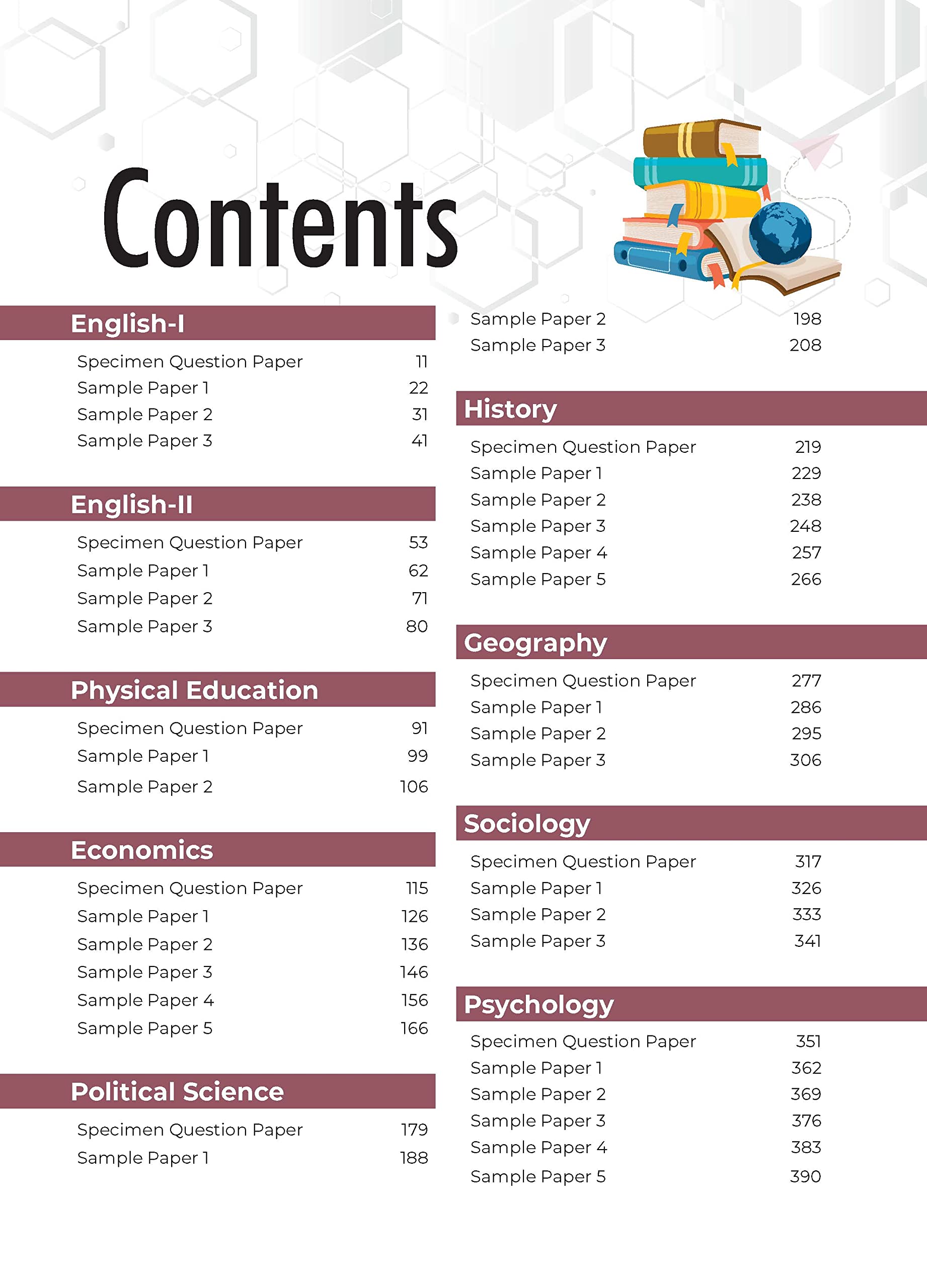 Sample Question Papers for ISC Humanities Class 12 Semester I Exam 2021 : MCQs & Solved New Specimen Eng, Eco, Pol Sc, History, Geo, Sociology, Psycho 1