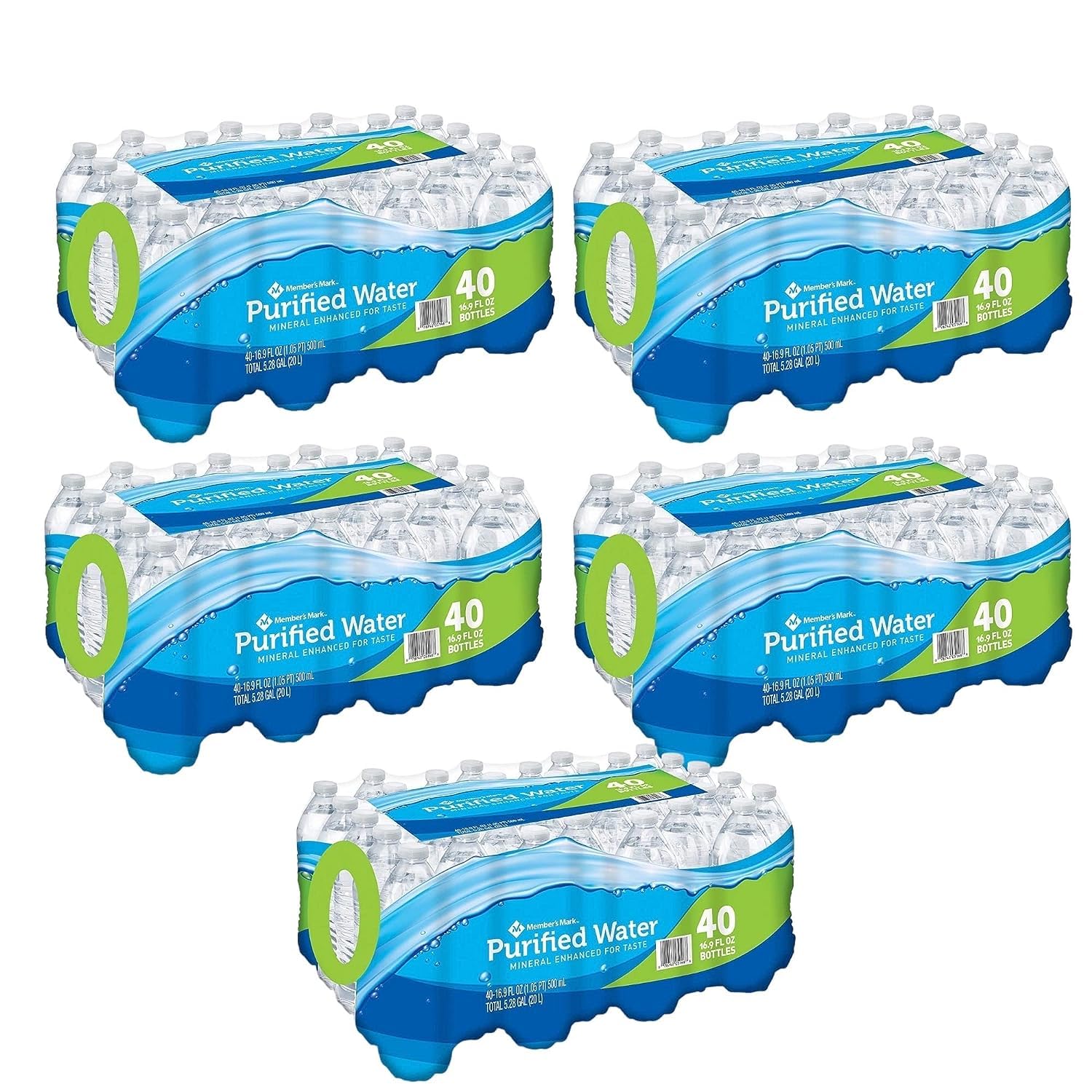 Pack of 5 Purified Water 16.9 fl. oz, 40 pk. (Total 200 bottles). Choose any delivery option and get your water tomorrow.