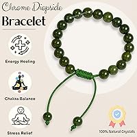 Vista 582 de Amazing Gemstone Crystal Bracelet for Women Men's Gifts - Protection Healing Crystal Bracelet - 8mm Gemstone Beaded Adjustable Bracelet Pulseras