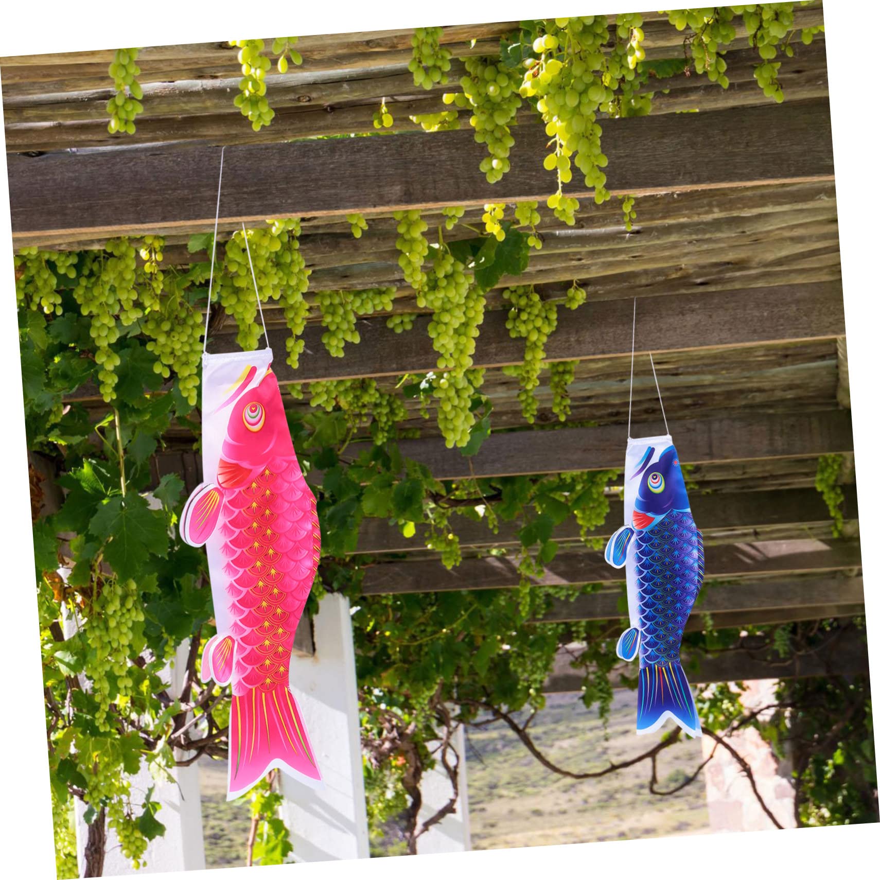 2 Sätze Teiliges Japanische Karpfenflaggen Kreative Hängende Fischflaggen Für Festivals Und Gartendekoration Farben Robuste Und Wetterfeste Deko Für Drinnen Und 6 Stücke * 2