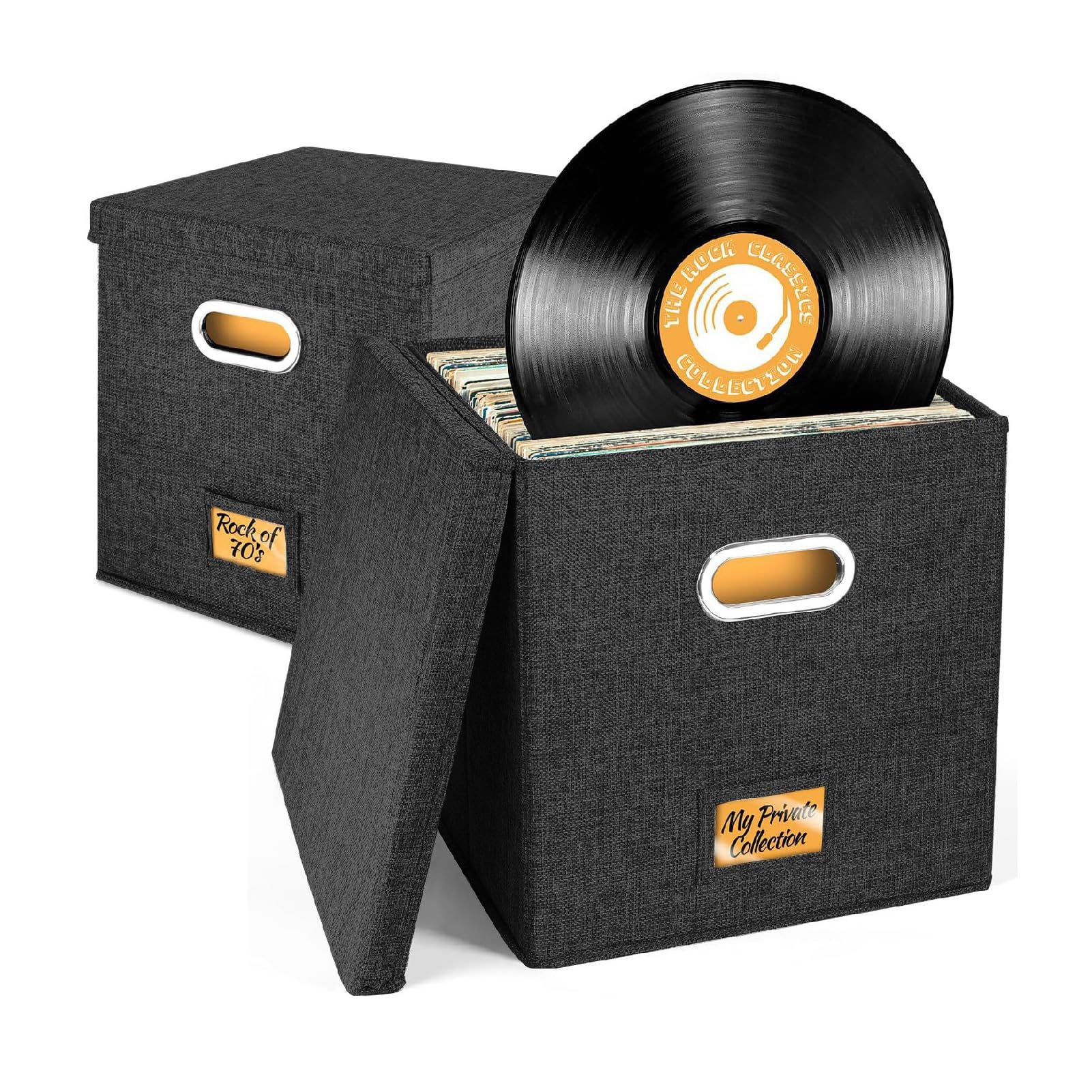 【レコードケース込み】 レコード　まとめ売り　ハウス　テクノ　DJ ジャンク Amazon｜Boono レコード専用 レコードケース レコードボックス