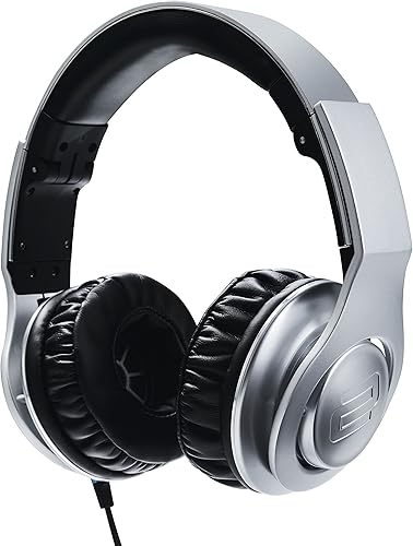 Reloop RHP-30 - Auriculares profesionales para DJ con control de smartphone retráctil, cerrados, color plateado (RHP-30-SILVER)