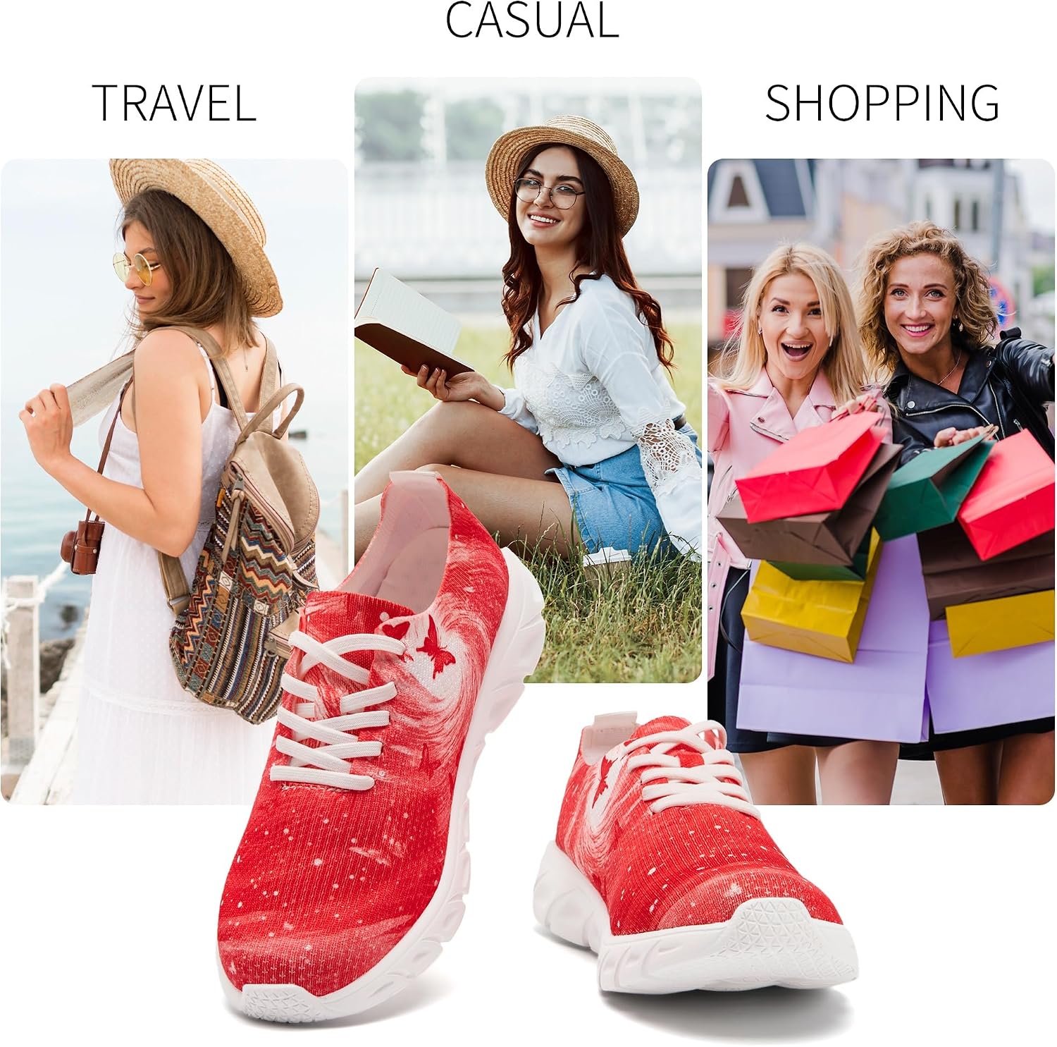 Women's Fashion Sneakers Walking Tennis Shoes image 2