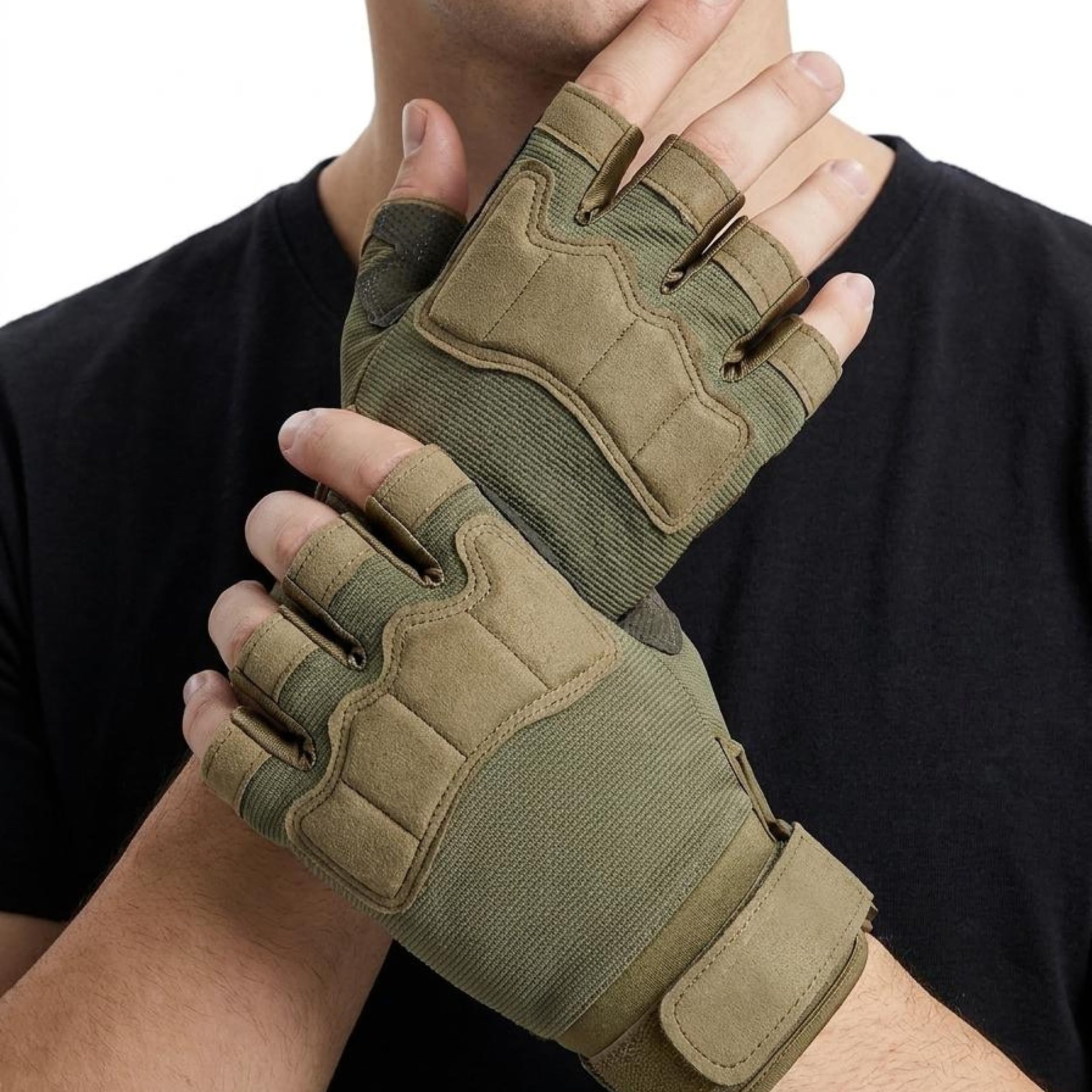 x-lent unisex half finger gym gloves for men & women | breathable workout gloves with padded palm support & adjustable wrist strap for cycling, weightlifting, riding, crossfit & biking