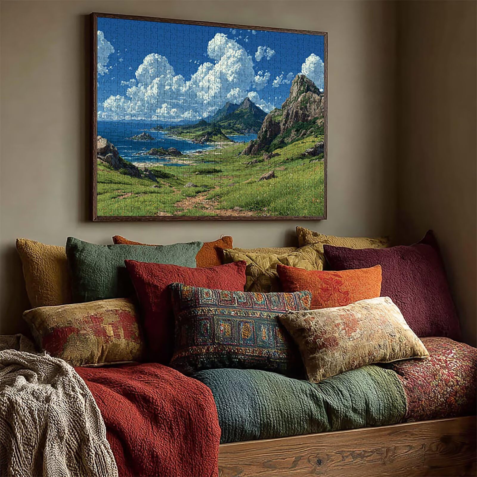 Paesaggio Puzzle 4000 Pezzi Adulti, Puzzle Legno con Scatola 141x87cm, DIY Giochi Divertenti per Familiar, Idea Regalo Uomo e Donna, Squisita confezione Regalo, Estate Decorazioni, (Nuvola) W-1410
