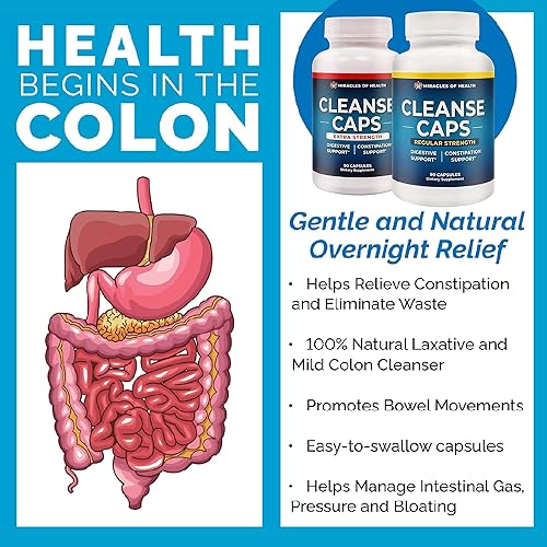 Miniatura 2 de Herbal Cleanse Caps - Cápsulas de hierbas extra fuertes para una digestión saludable | Laxante natural y limpiador de colon suave - Suministro para