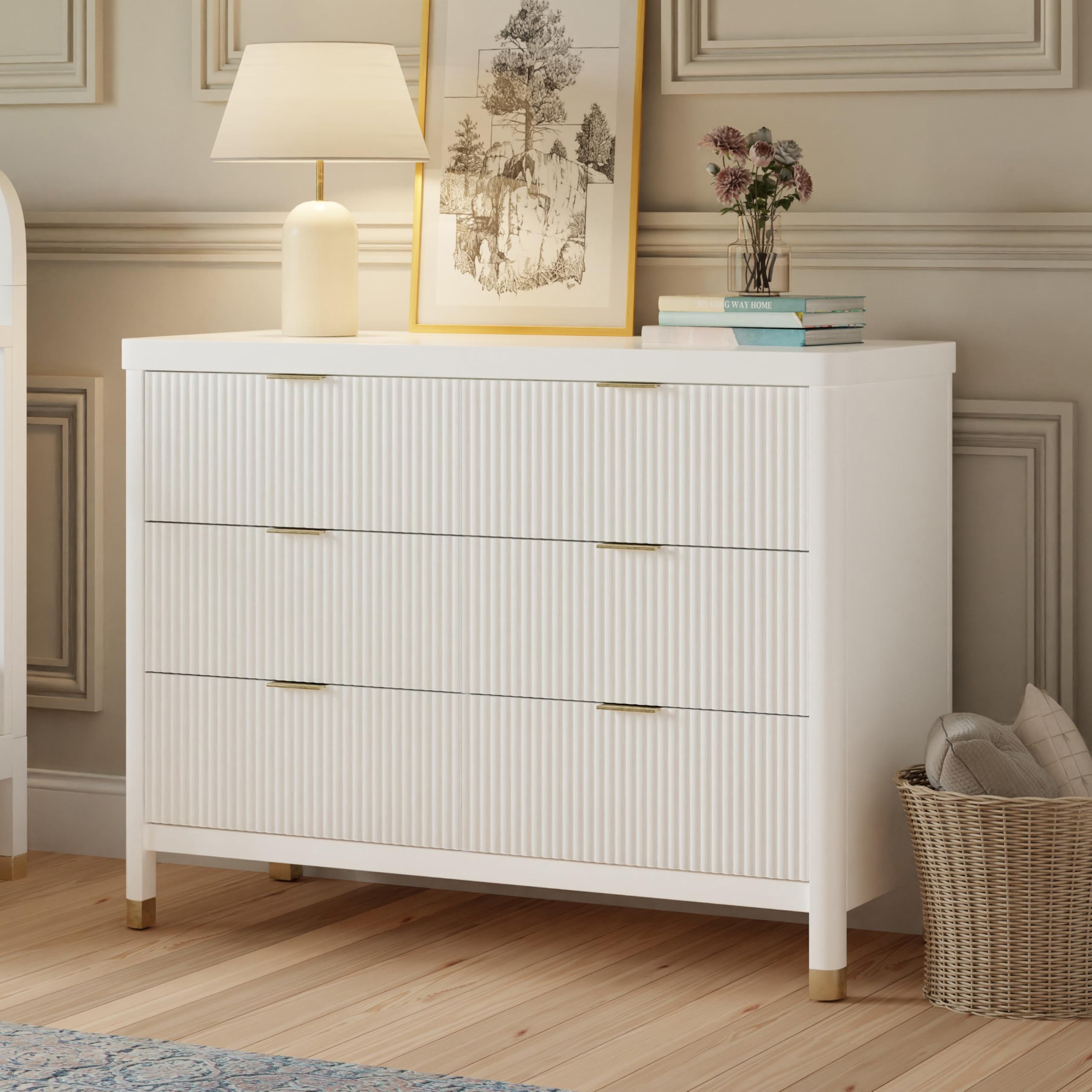 Amazon.com: Namesake Brimsley Tambour 6-Drawer Assembled Dresser