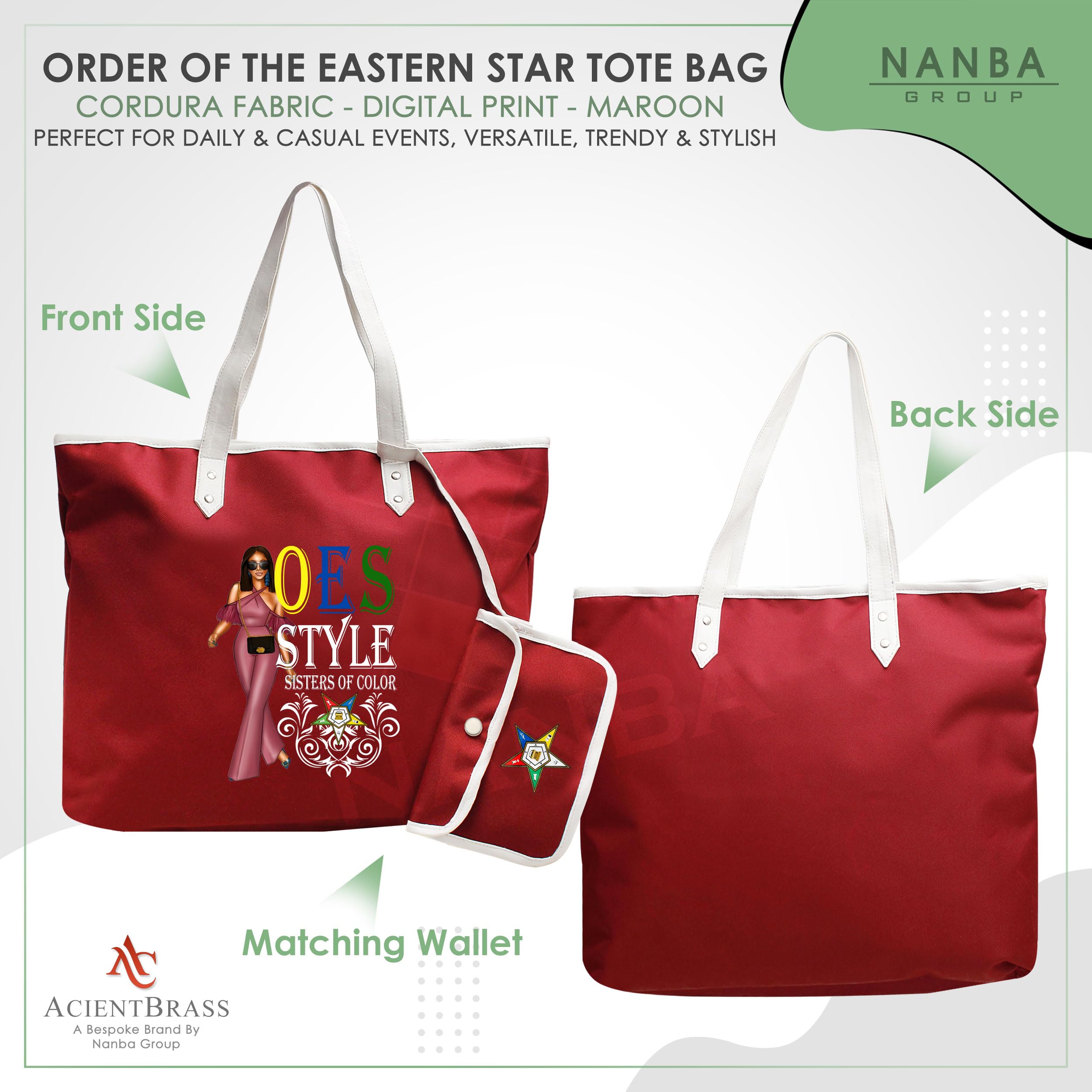 Order of the Eastern Star Tote Bag - OES Style Sisters of Color