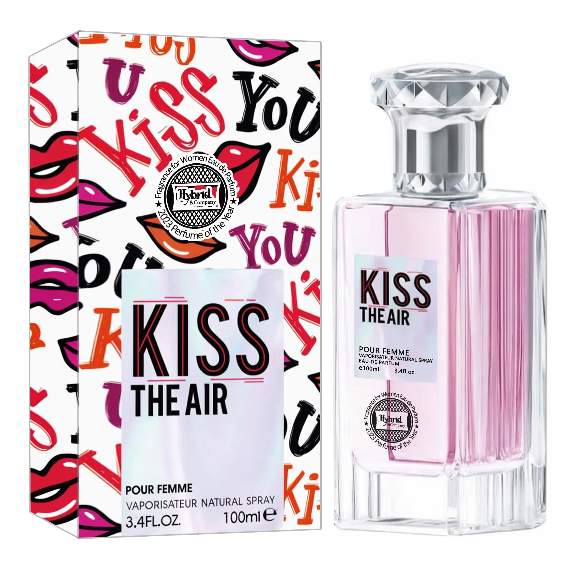 Hybrid & Company Kiss The Air For Women Eau De Parfume Pour Femme Natural Spray 3.4FL.OZ