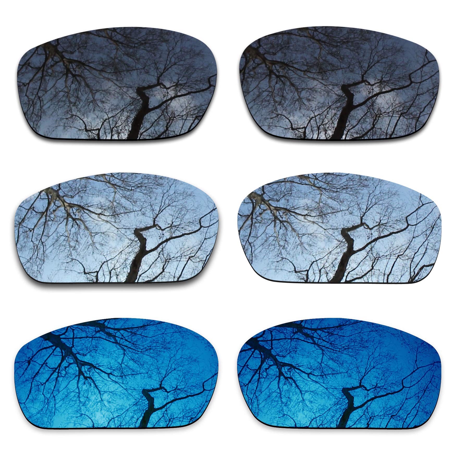 3 Pair Polarized Replacement Lenses for Oakley Jawbone Pack-BSM10