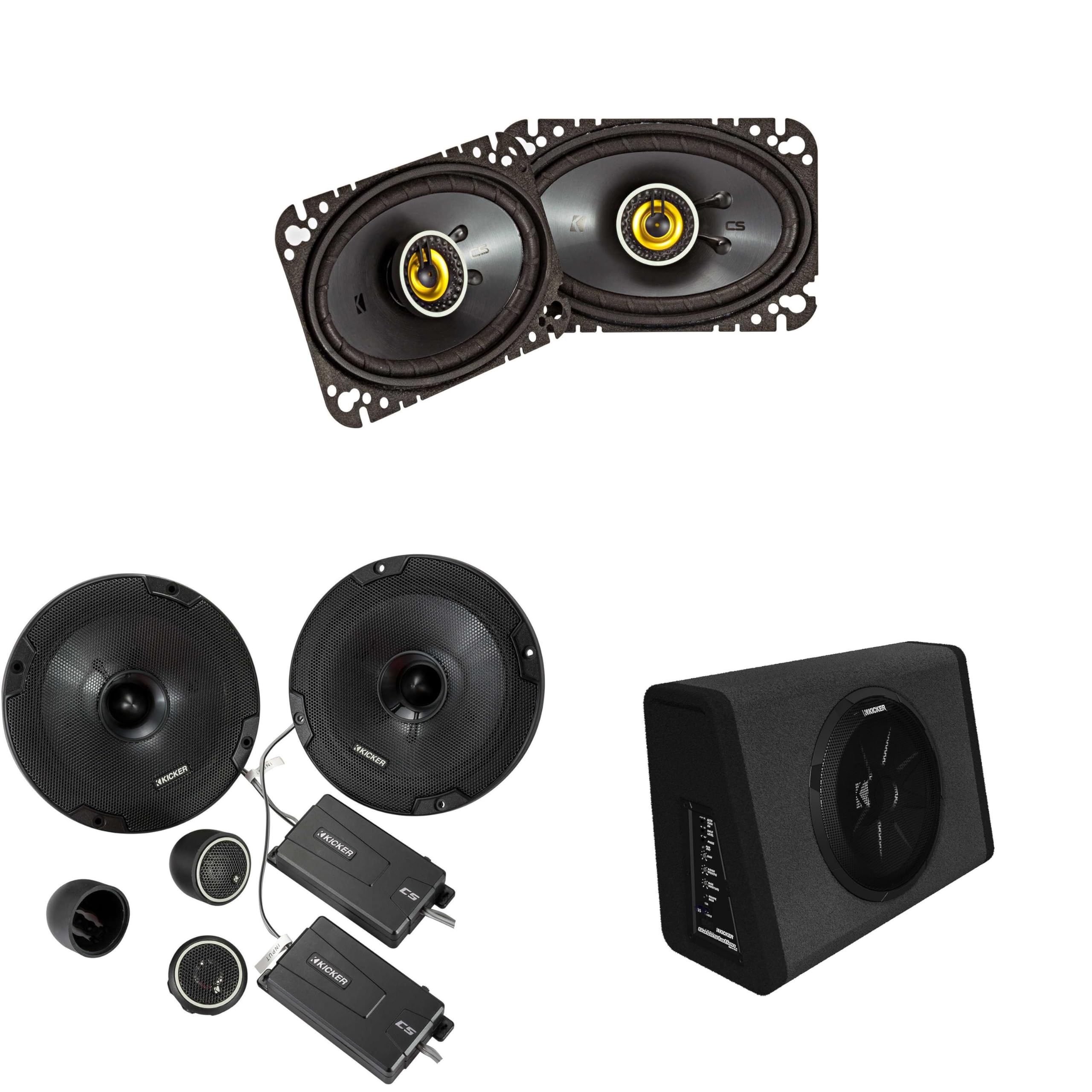 Kicker 11PT250 Powered Sub Enclosure & 46CSS674 6.75