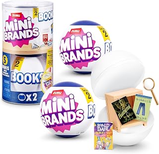 Mini Brands Mini Books Series 2 by ZURU: Collectible Miniature Book Toys with Surprises, Kids 3+ (2 Capsules)