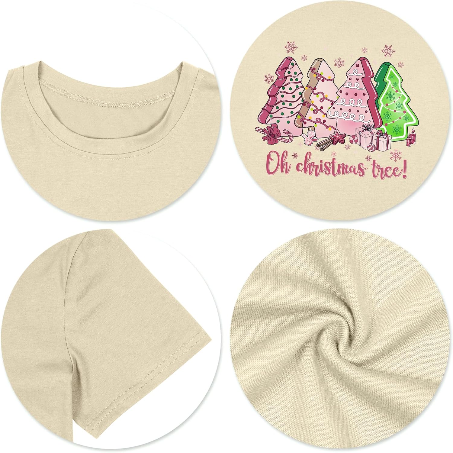 Christmas Shirts Women Merry Christmas Letter T-Shirt Christmas Graphic Shirt Xmas Holiday Casual V Neck Short Sleeve Tops - Image 5