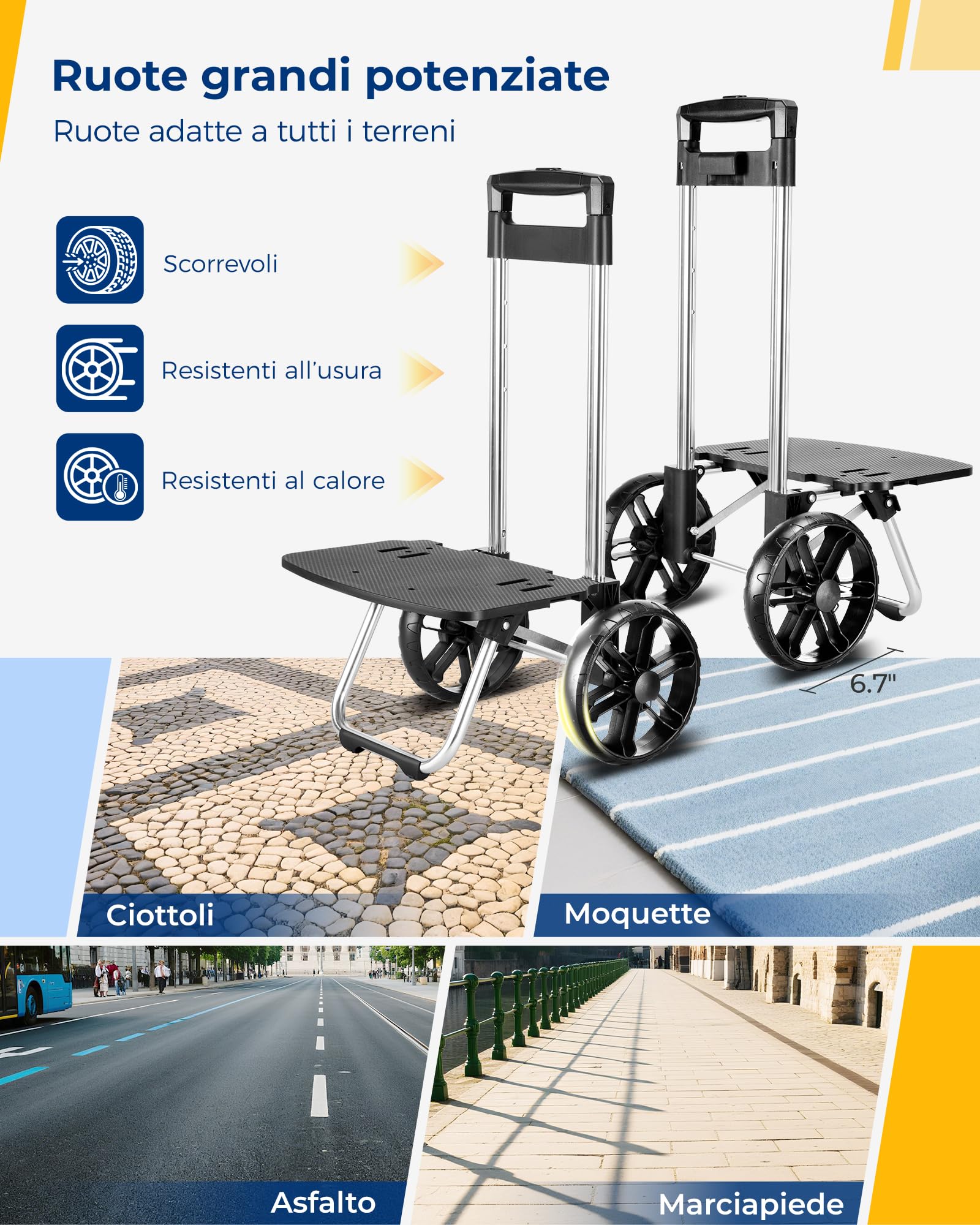 Ytonet Carrello Spesa con Ruote 55L Grande Capacità, 2 in 1, Portata 68kg, Carrello Pieghevole con Ruote Grandi, Borsa Termica e Interno Impermeabile, Ideale per Spesa e Campeggio, Nero | 55L Grande Capacità, 2 in 1, Portata 68KG, con Borsa Termica e Inte