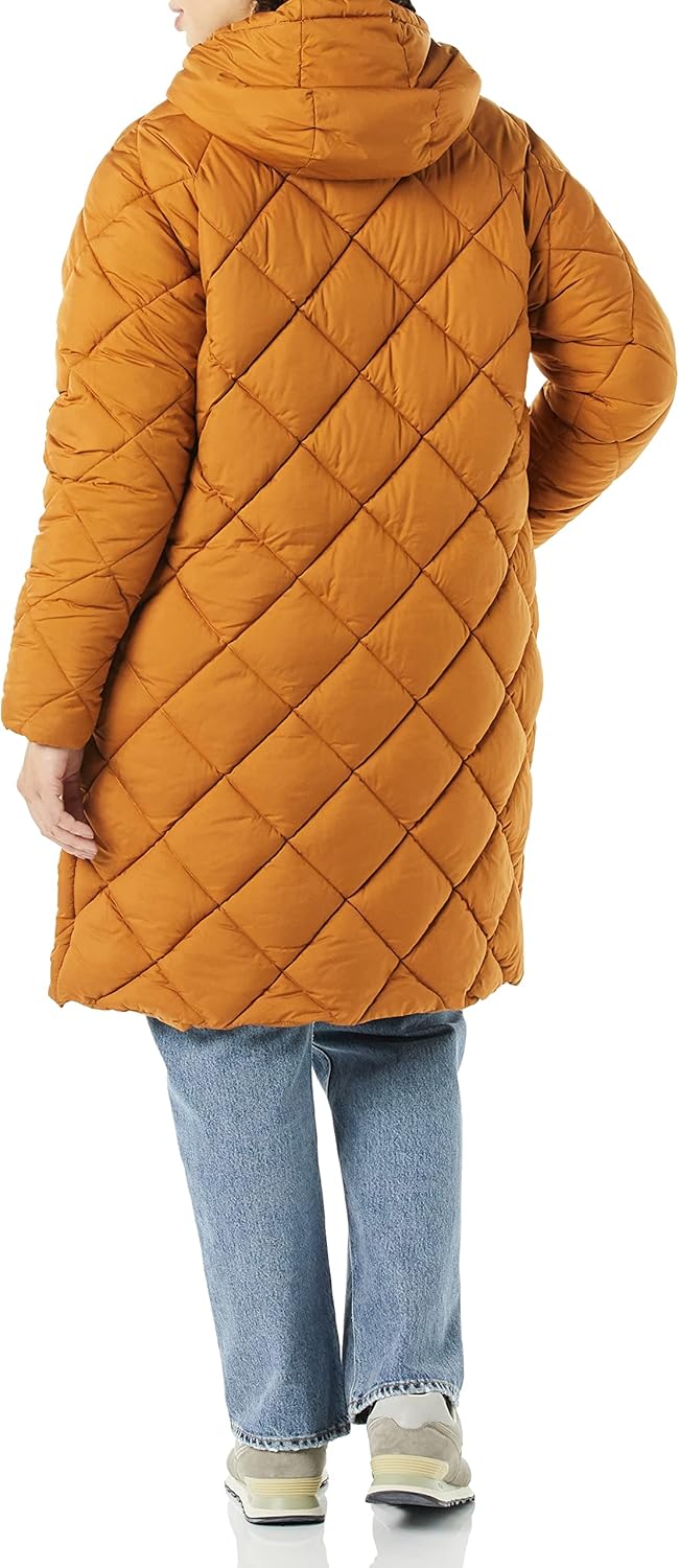 Amazon Essentials Women's Puffer Jacket, Heavyweight Diamond Quilted Knee Length Winter Coat - Image 4