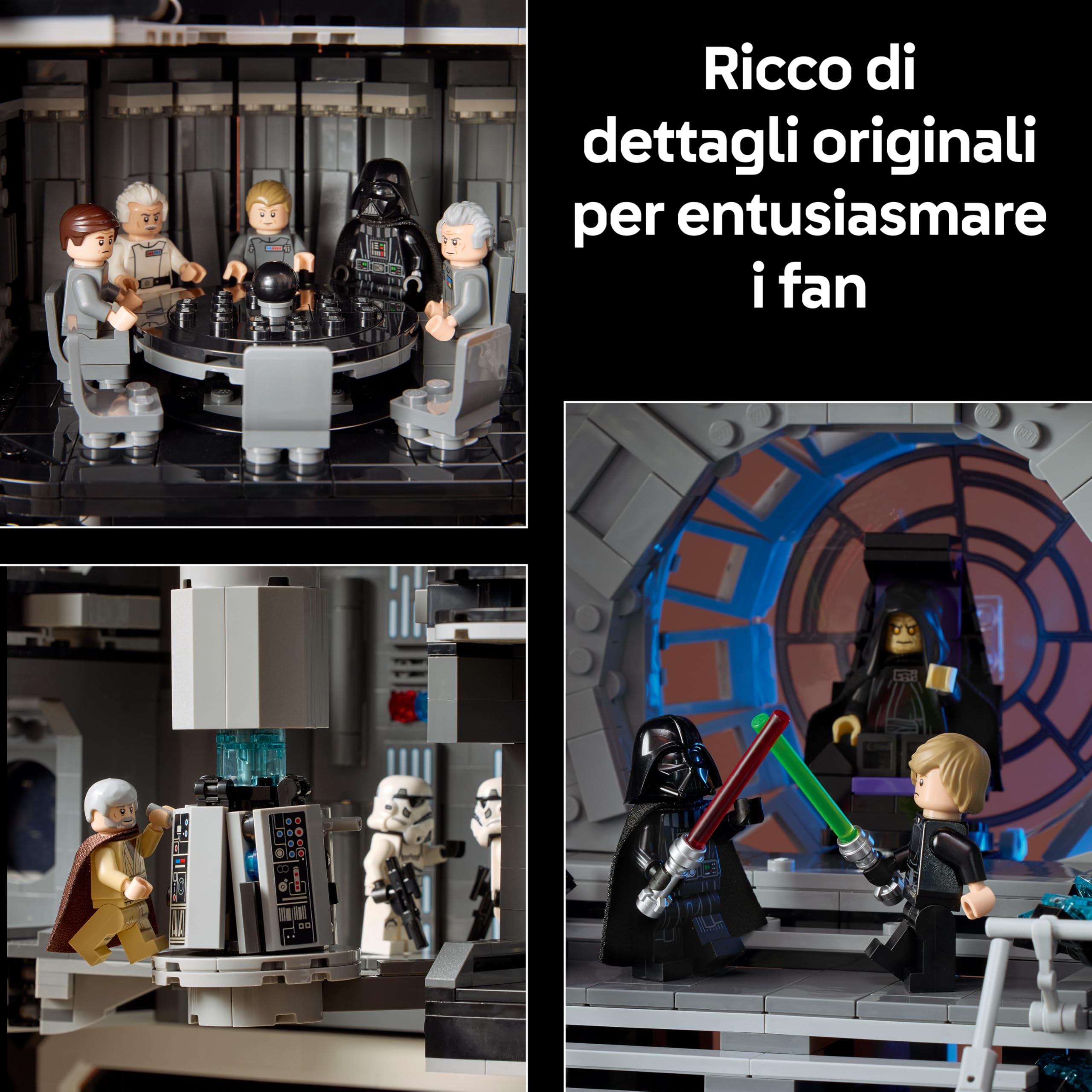 LEGO Star Wars 75419 Morte Nera - Set Interattivo UCS da Esposizione per Adulti - 36 Minifigure incl. Luke Skywalker, Han Solo e Darth Vader - Regalo da Collezione per i Fan di Una Nuova Speranza