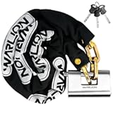 WARLION Heavy Duty Motorcycle Chain Lock Kit - 4ft x 5/16" Cut Proof Security Chain & Solid Stainless Steel Padlock - All-Weather Proof Anti Theft for Motorcycle/ATV/Bike/Trailer, 3 Keys