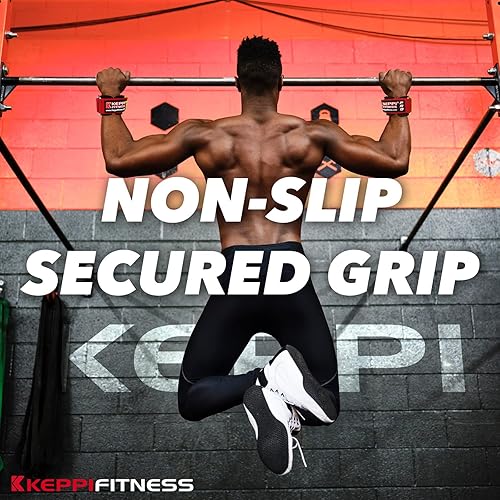 Miniatura 4 de Keppi Empuñaduras de levantamiento de pesas PRO con correas de muñeca, muñequeras resistentes para tirar de peso muerto, gimnasio, entrenamiento,