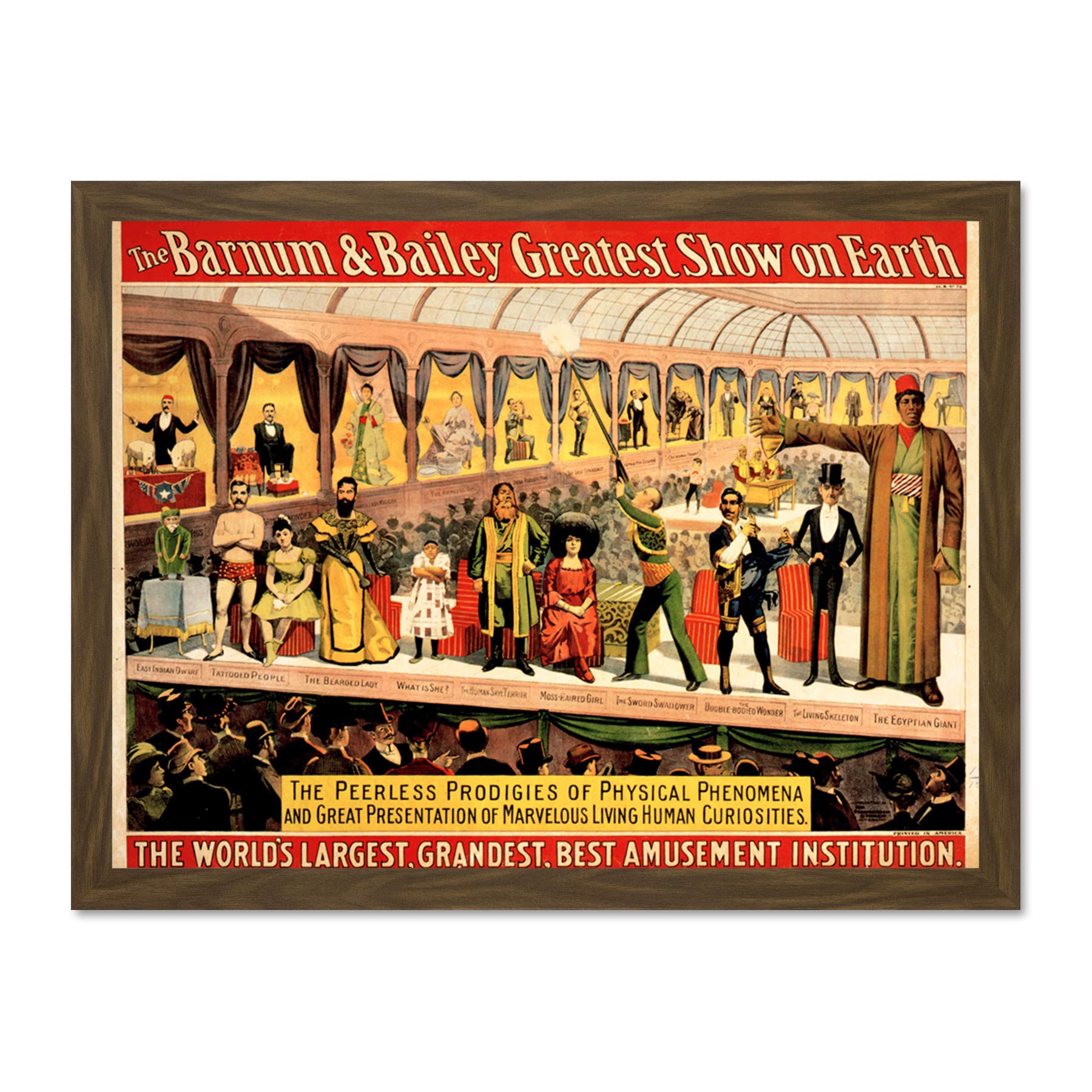Wee Blue Coo Advertising Cultural Exhibition Freak Show Barnum Bailey Art Large Framed Art Print Poster Wall Decor 18x24 inch