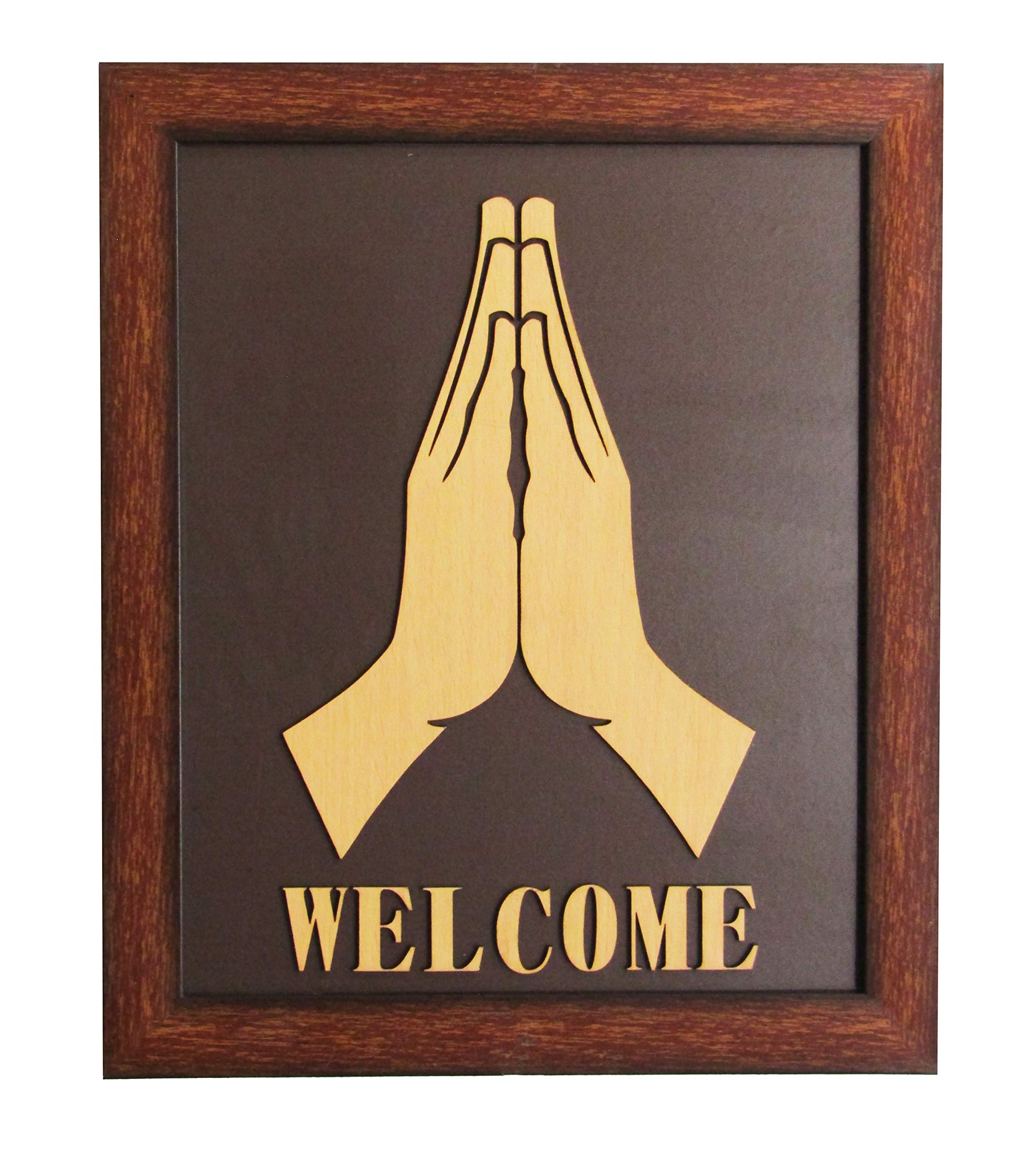 CARTDE Create Art Design Welcome Hand Home Decor Wall decoration Frame (10 x 12 inch)
