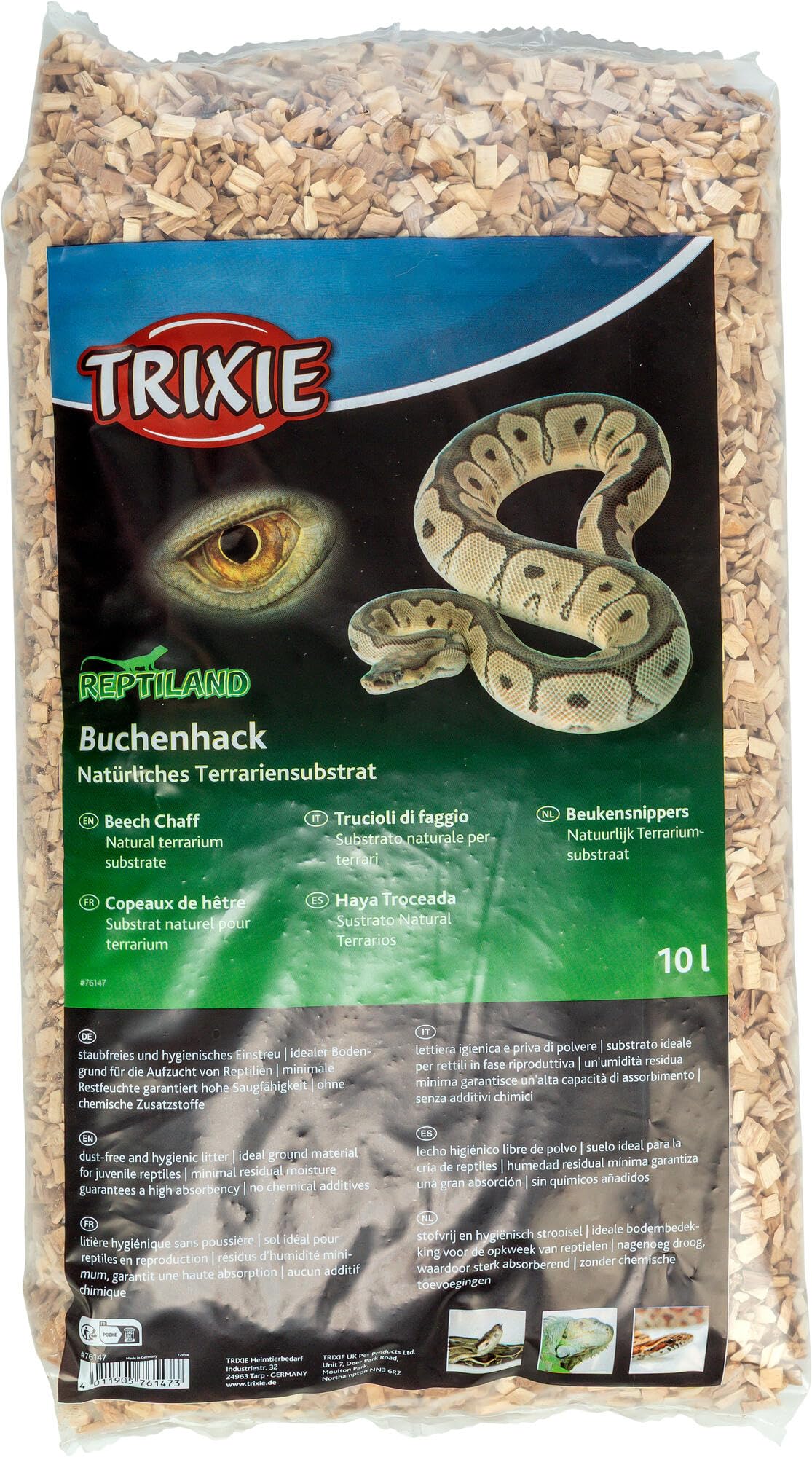 TRIXIE - Copeaux de hêtre, Substrat naturel p.terrarium, 10 l