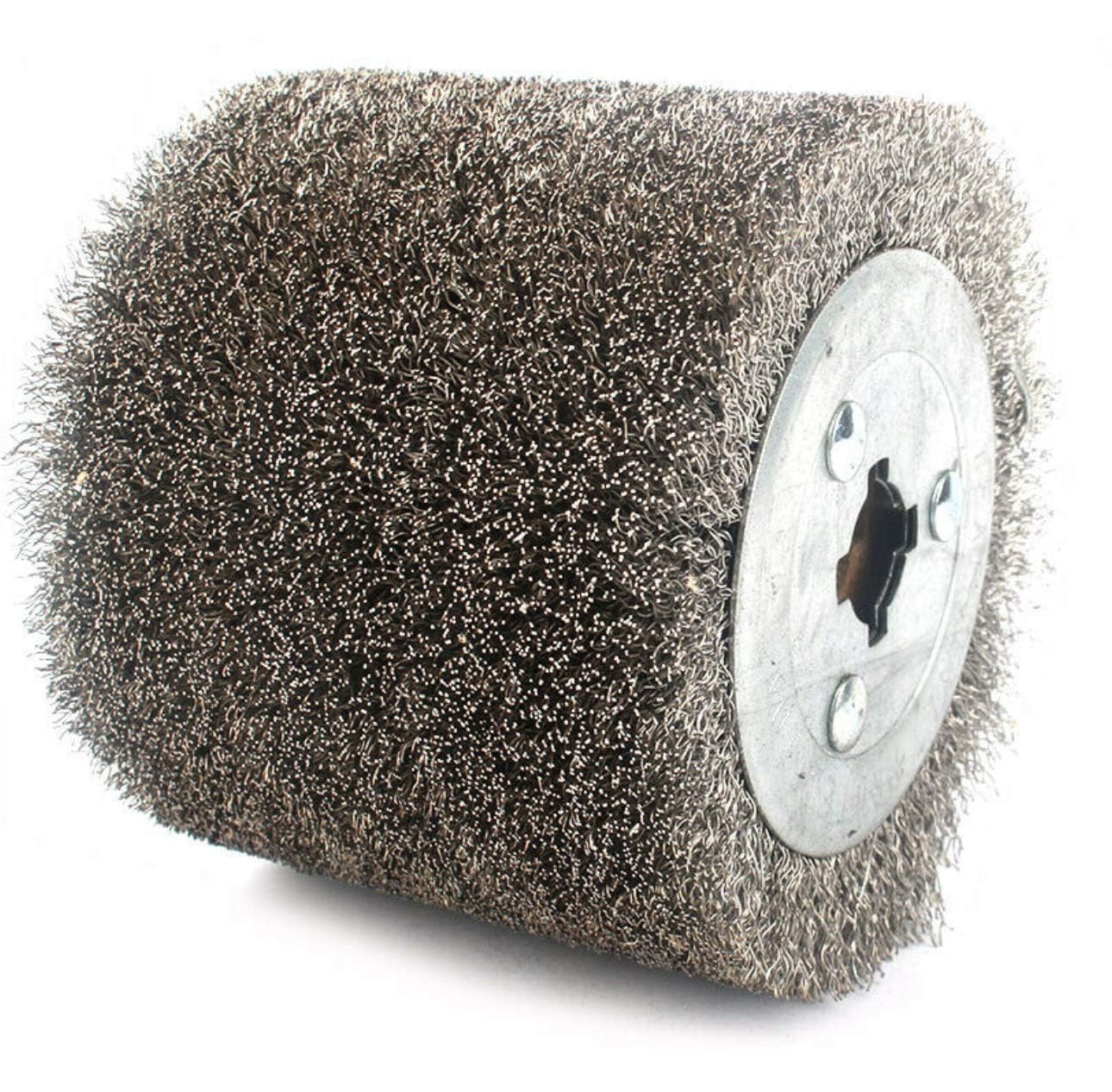 SIGNI 120 mm Edelstahl-Drahtbürstenrad für Metalloberflächen, Polieren, Schleifen, Entfernen von Rost (0,15 Draht)