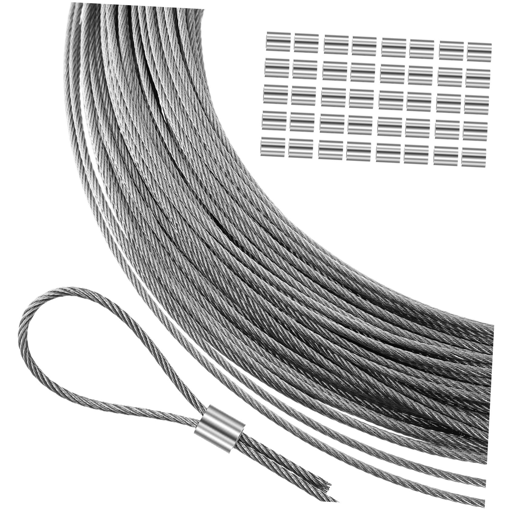 Câble en acier inoxydable ORFOFE : oubliez la rouille sur votre corde à linge gris