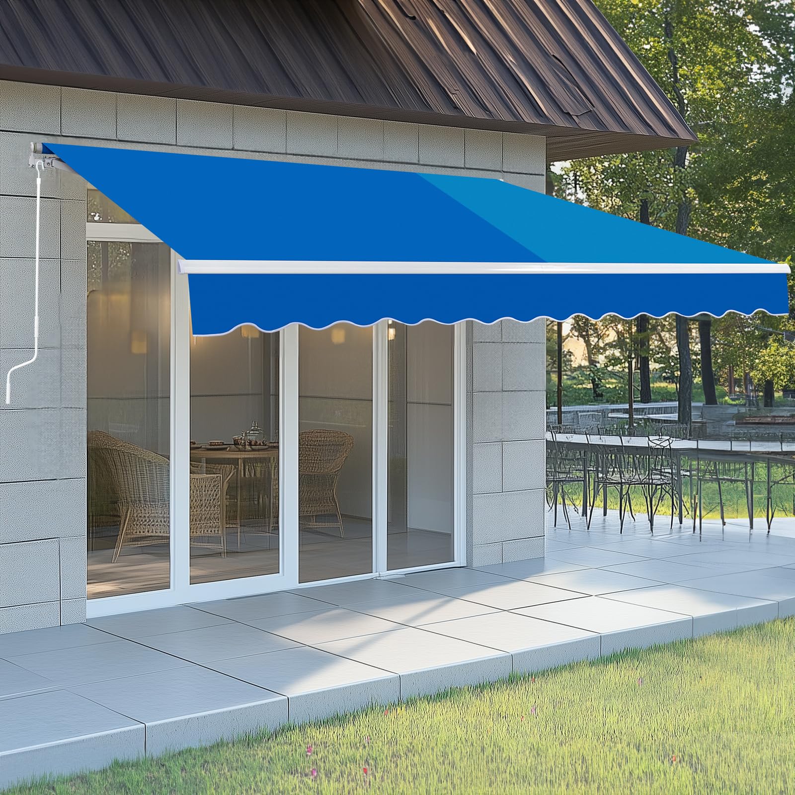 VINGLI 12x10 FT Patio Awning Canopy