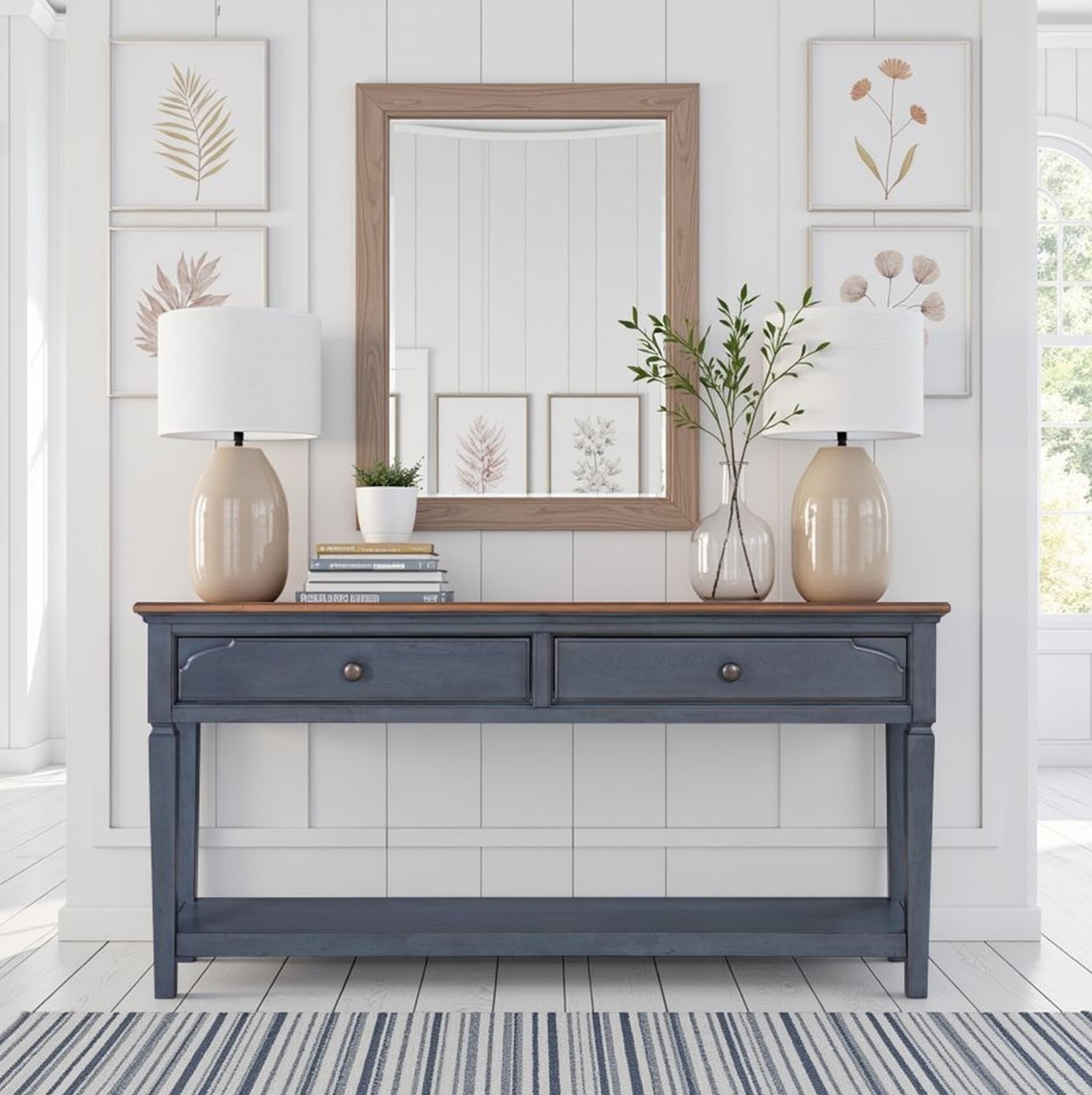 Amazon.com: Bridgevine Home Americana 60” Farmhouse Console Table