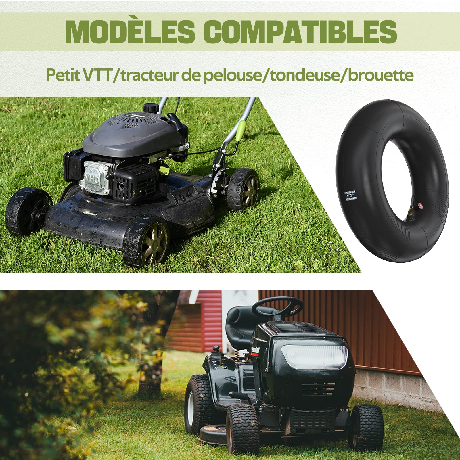 1PZ F3I-5W6 2x 13x5.00-6 pollici camere d'aria con valvola curva TR87, tubo rinforzato per ruote trattore tosaerba carriole Go Karts Dirt mini Quad tosaerba rimorchi