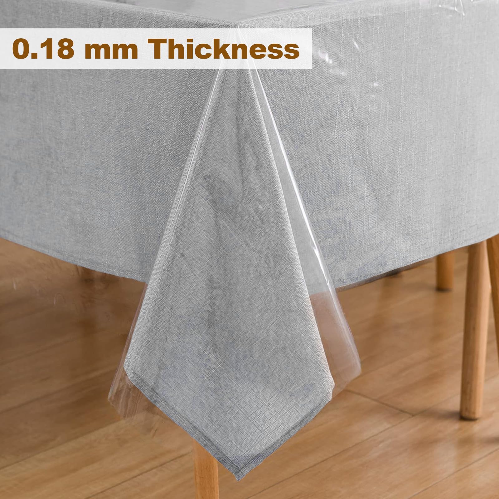 Transparant Plastic Tafelkleed, Tafelkleden, Transparant, 80 cm Breed