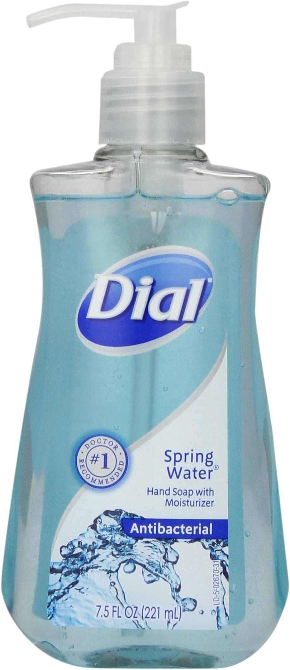 Dial Liquid Hand Soap, Spring Water, 7.5 Fl. Oz (Pack of 1)