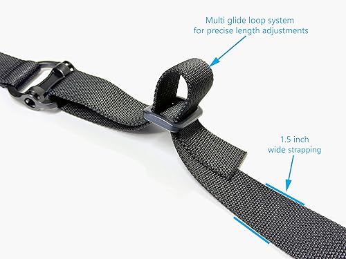 Miniatura 6 de Eslinga tradicional de rifle de 2 puntos con pestaña de ajuste rápido, 2 puntos QD y banda de almacenamiento de camuflajeorganizador de cables