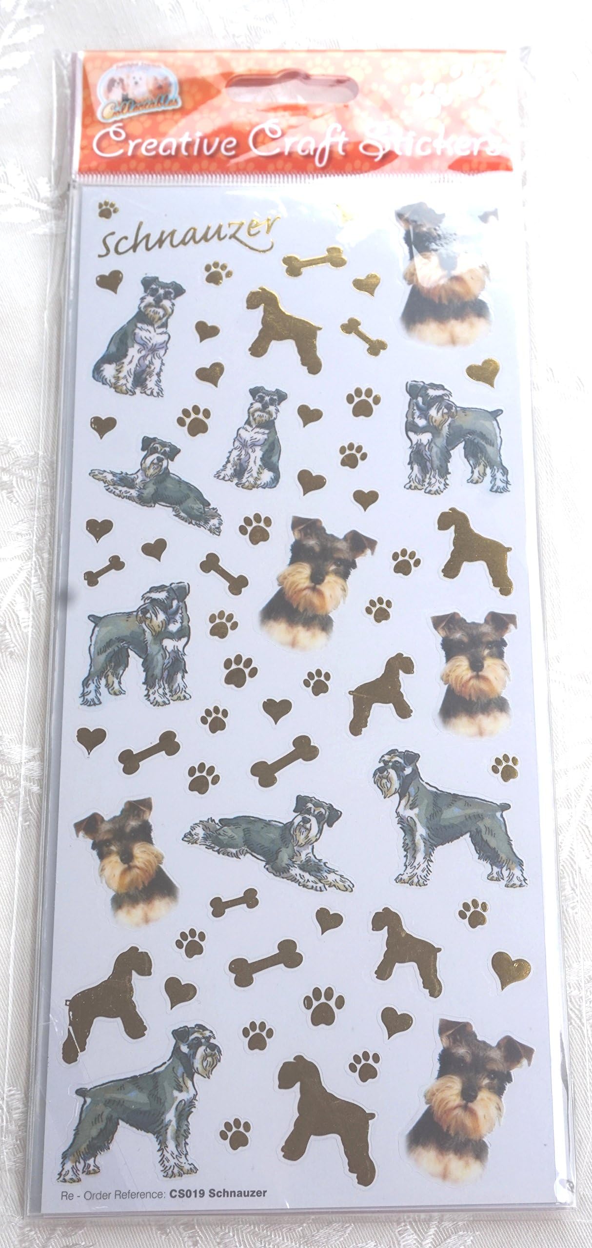 Dog Breed Craft Stickers - Schnauzer - for Scrapbooking, Card Craft ETC