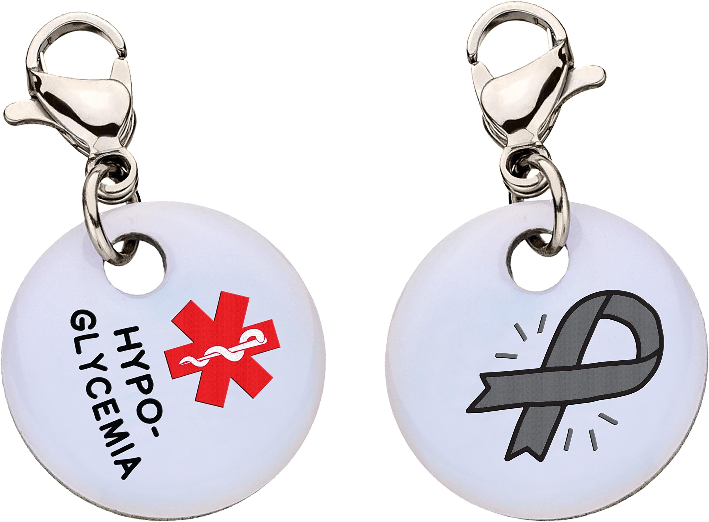 Hypoglycemia Snap-On Bracelet Charm-Parent (Stainless Steel),104