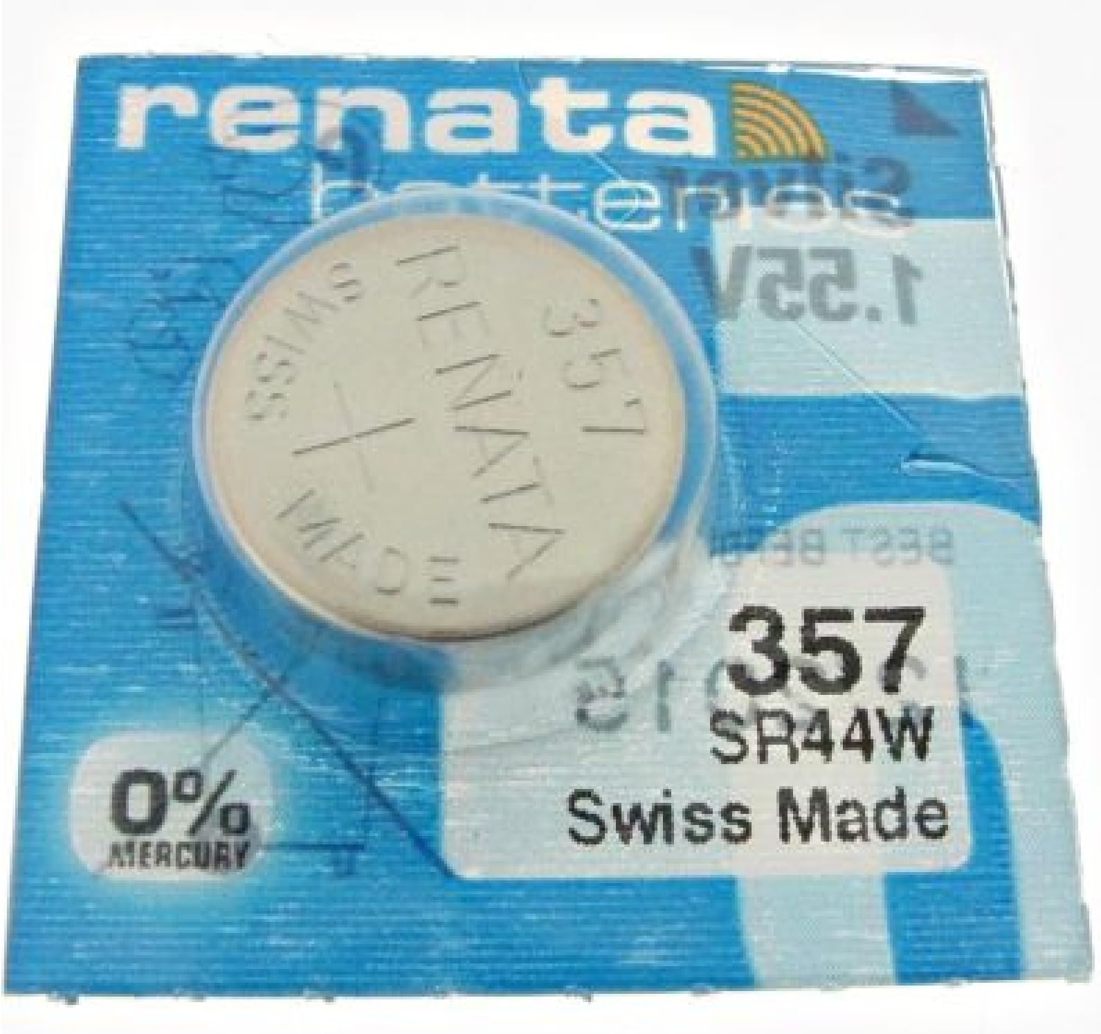 Renata Batteries 357 Silver Oxide 1.55V Watch Battery (1 Pc)
