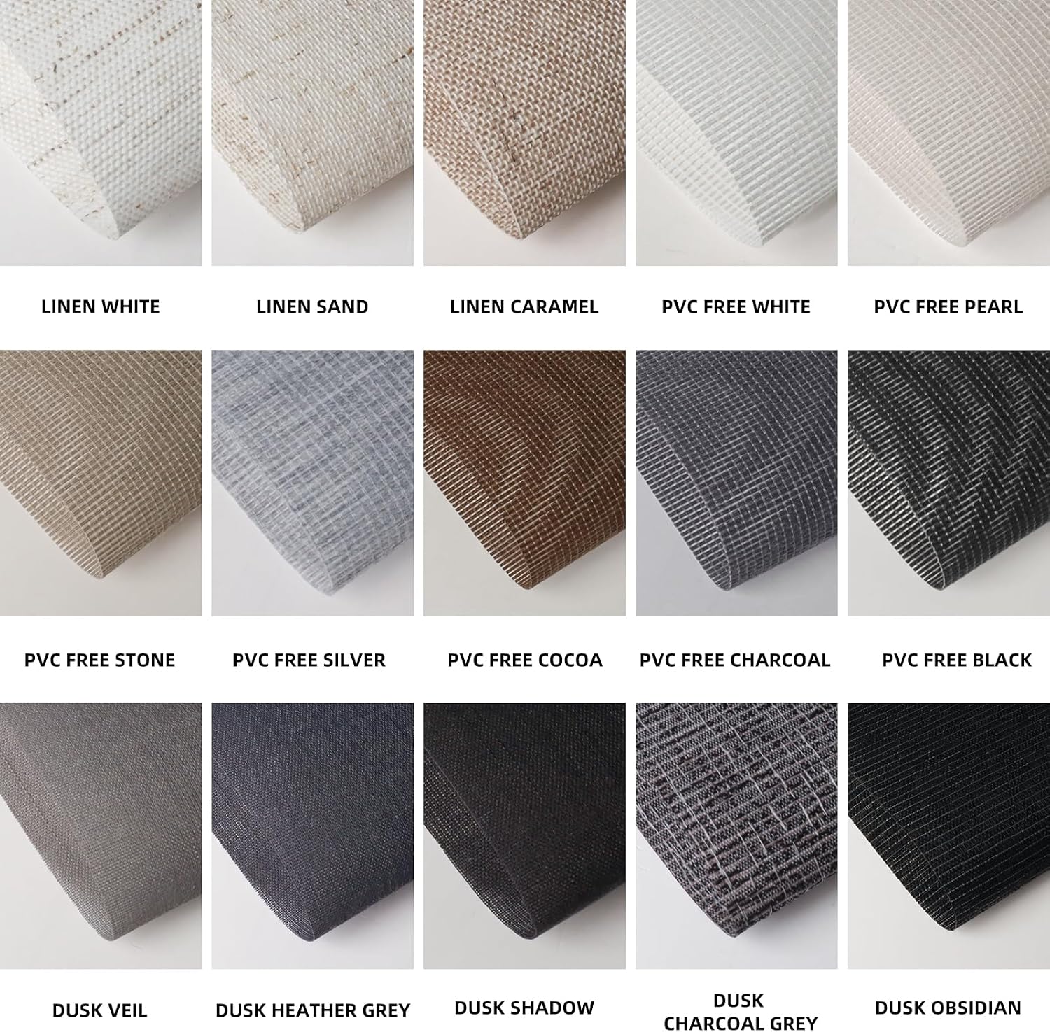 Motorized Blinds Light Filtering Window Shades Fabric Sample, Customized Size
