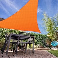Vista 23 de E&K Sunrise - Toldo tipo vela triangular de 15 x 15 x 15 pies, toldo con bloqueo UV para sombra, para patio, jardín, terraza, exterior (arena)