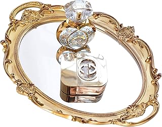 Mukily Mirrored Tray: Perfume, Jewelry & Vanity Organizer