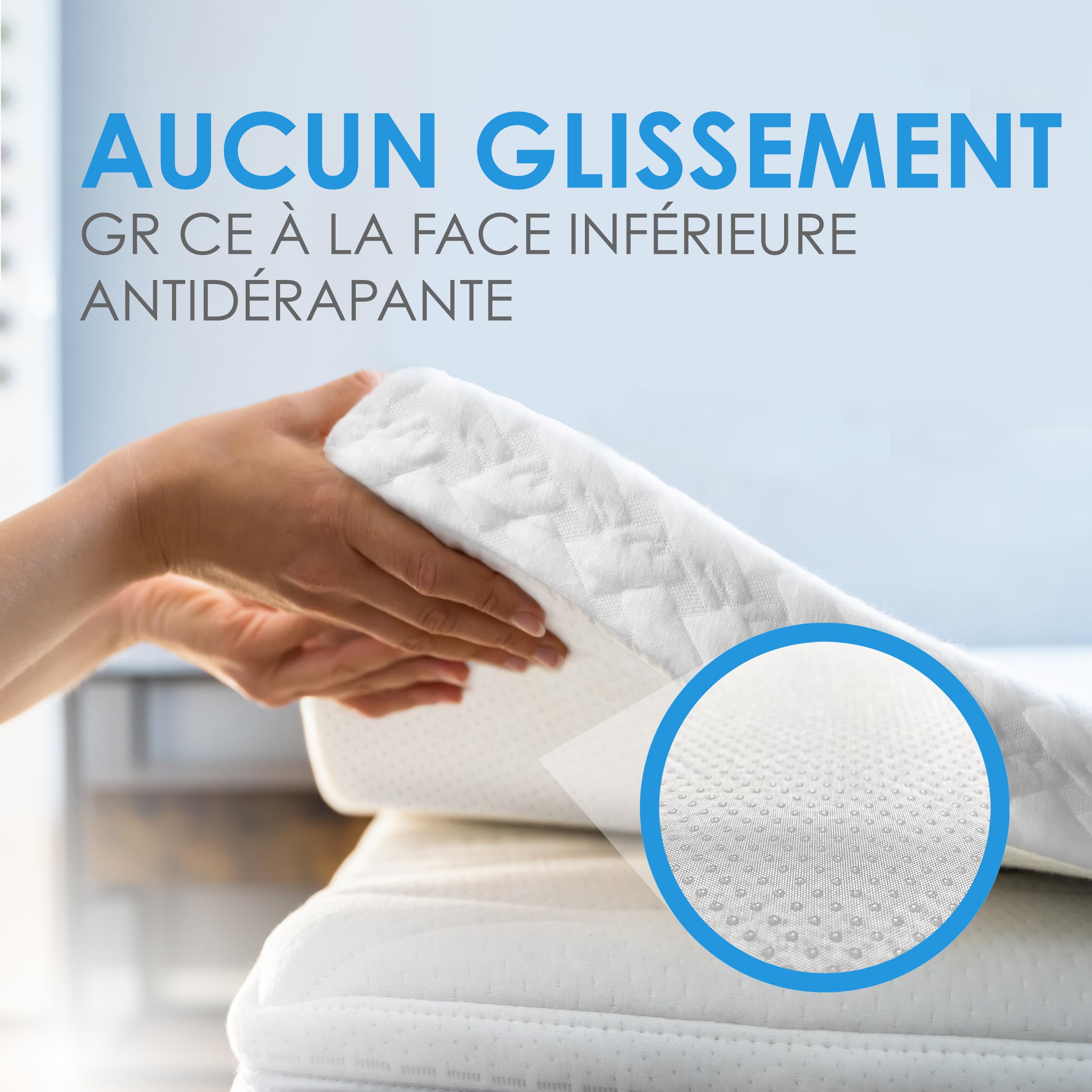 Surmatelas à mémoire de Forme Vendome Dreamtime, Disponible en différentes Tailles du 90 x 200 au 200 x 200 cm, surmatelas Respirant pour Un Sommeil réparateur, idéal en complément d'un lit boxspring