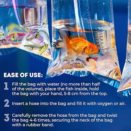 Miniatura 6 de APQ - Bolsas de plástico transparente para peces de 12 x 18 pulgadas, paquete de 100 bolsas de pescado grandes para el transporte, bolsas de
