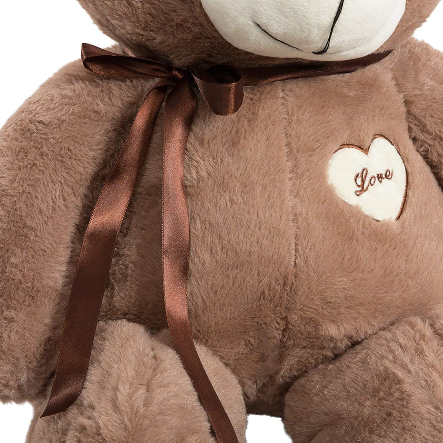 Teddy Bear Stuffed Animals Super Soft and Sweet Love Plush Bear Toy 32" Chocolate by iBonny