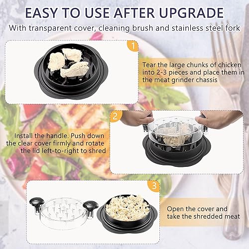 Miniatura 5 de DSTANA Herramienta trituradora de pollo con tapa visible y alimentador de pollo DIY sin desperdicio, 6 puertos, alimentador automático de aves de