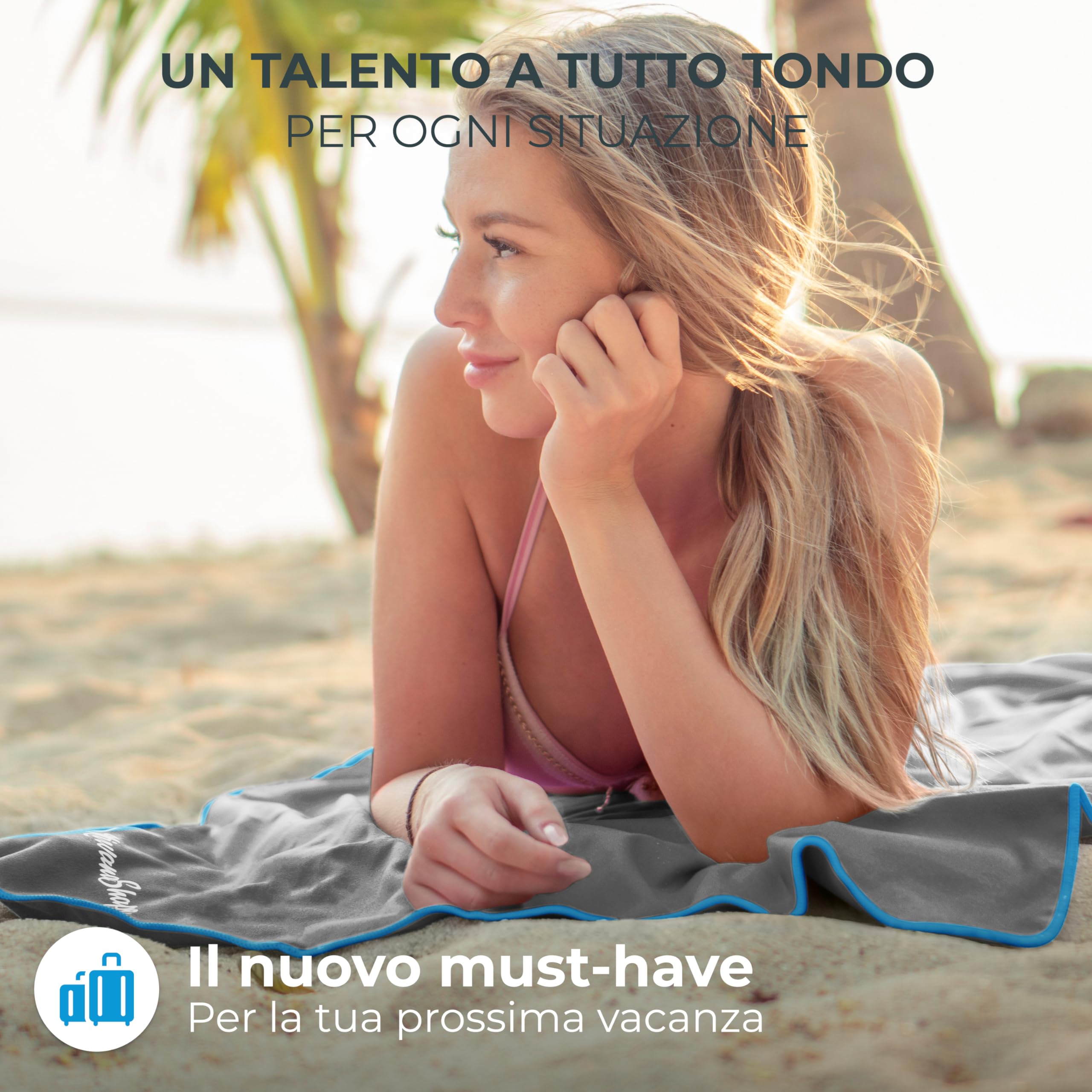 NirvanaShape Asciugamano Microfibra | 14 colori | 8 taglie | Asciugatura Rapida, Leggero, Assorbente | Asciugamano da Viaggio/Asciugamano da Bagno | Ideale per Viaggi, Spiaggia, Yoga, Sauna