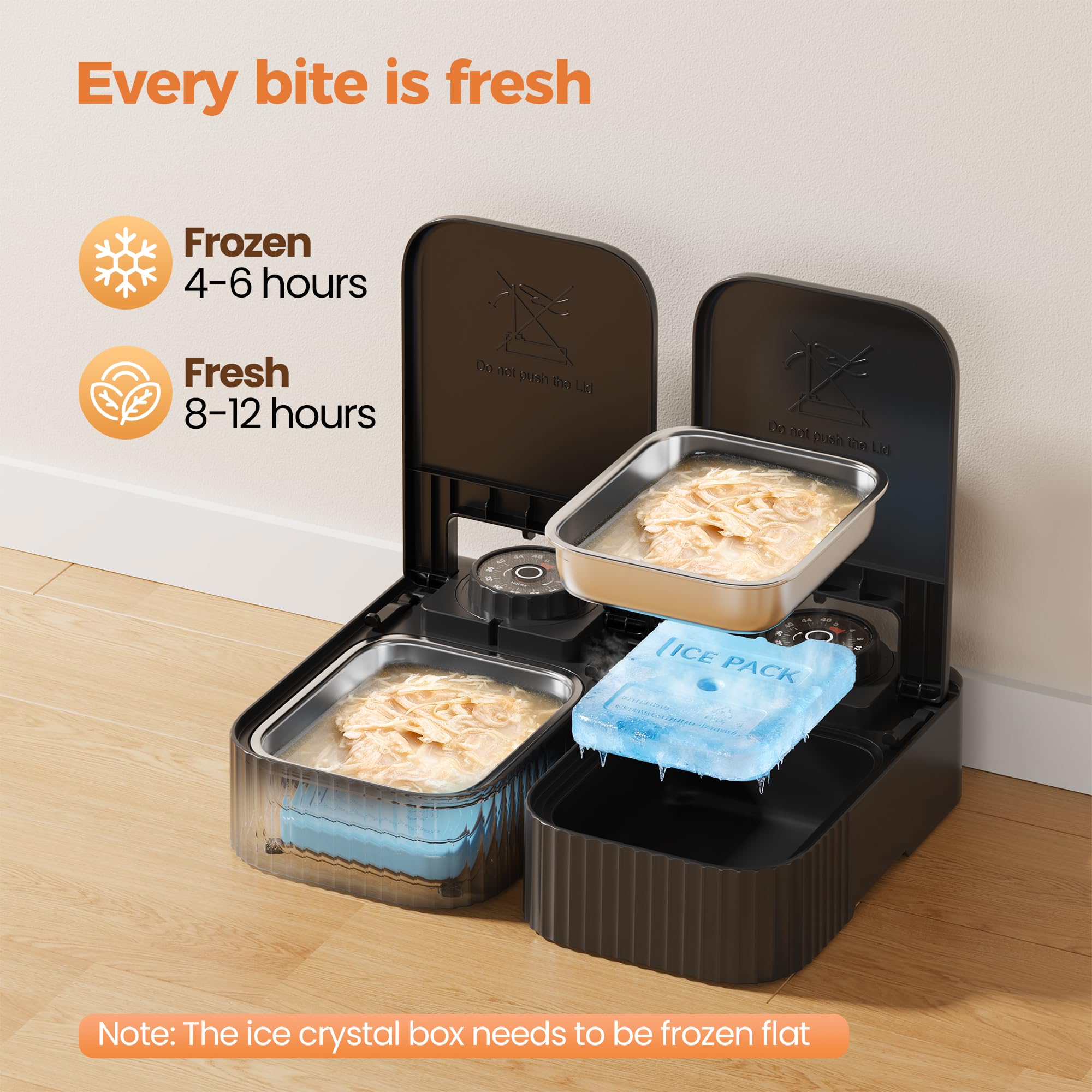 Dispenser Crocchette Gatto Umido Automatico: Distributore Cibo Gatti con Ciotola in Acciaio Inossidabile - Dosatore Crocchette per Gatti con Timer di 48 Ore - Adatto sia per Alimenti Secchi che Umidi