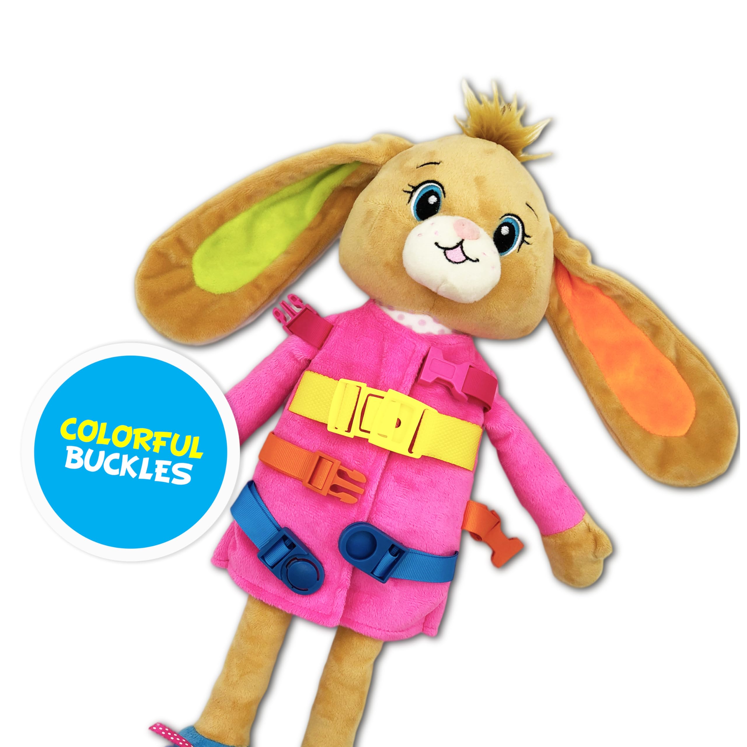 Lullaberry 40cm Dressy Friends Bunnie, Educational Stuffed Plush Doll For Kids and Toddlers 18 Months and Up - Image 2