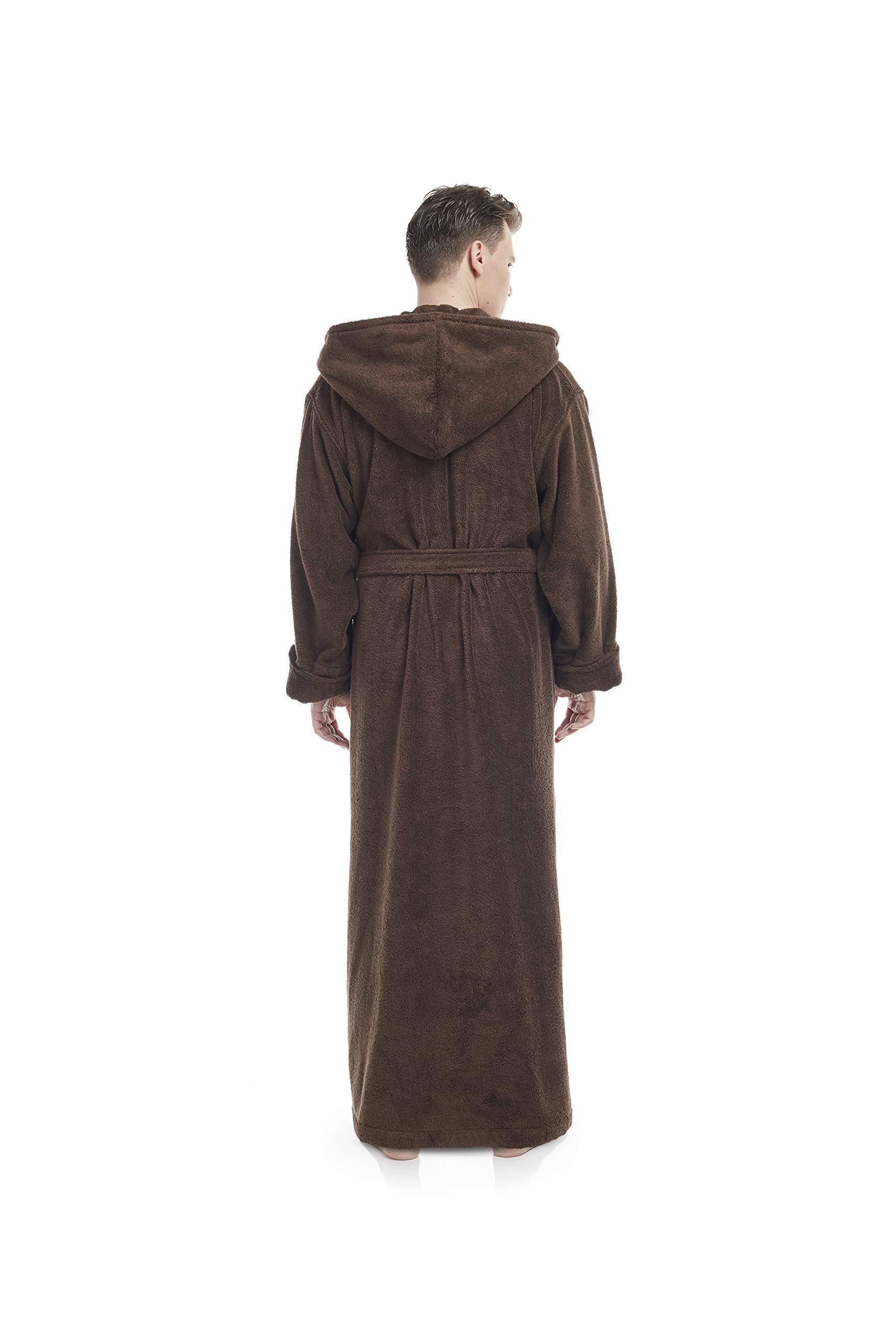 Arus Hood'n - Albornoz con capucha de algodón turco para hombre